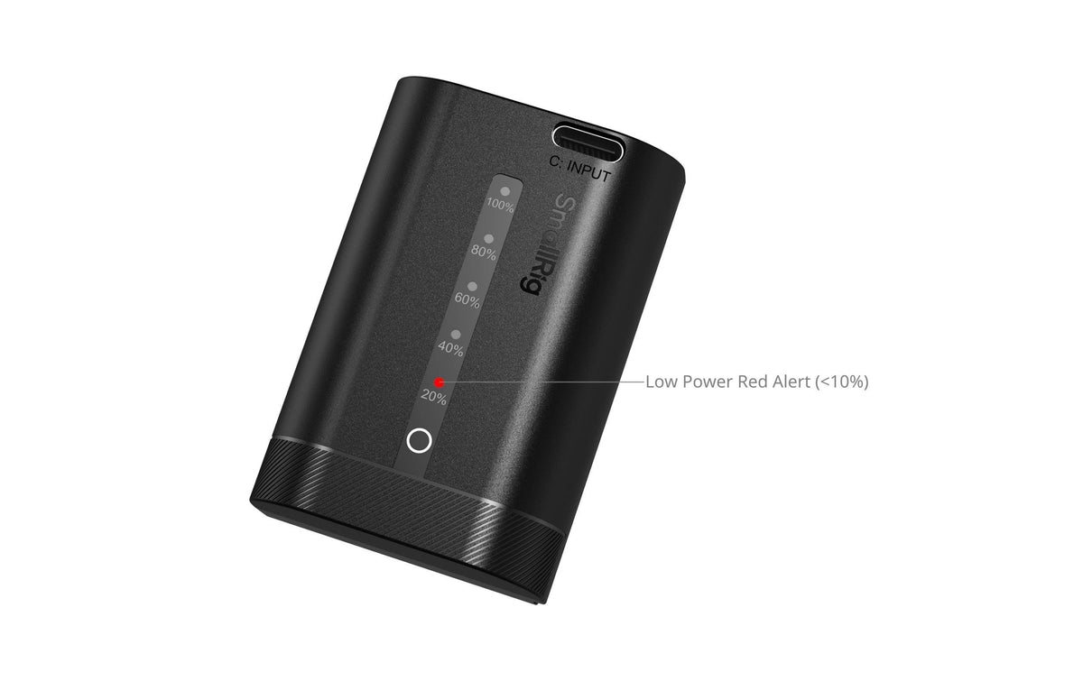 SmallRig USB-C Kameraakku 2520 mAh (7,2 V) – Li-Ion, mit Power-Display – für Canon LP-E6P