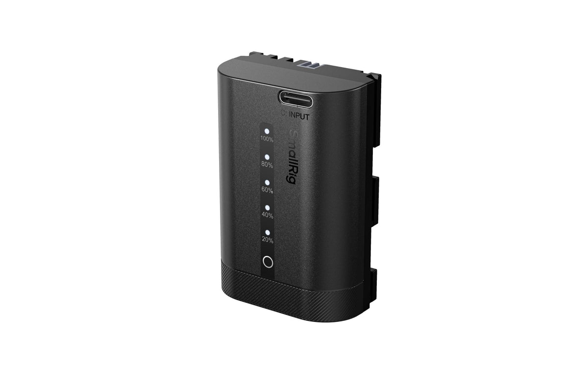 SmallRig USB-C Kameraakku 2520 mAh (7,2 V) – Li-Ion, mit Power-Display – für Canon LP-E6P