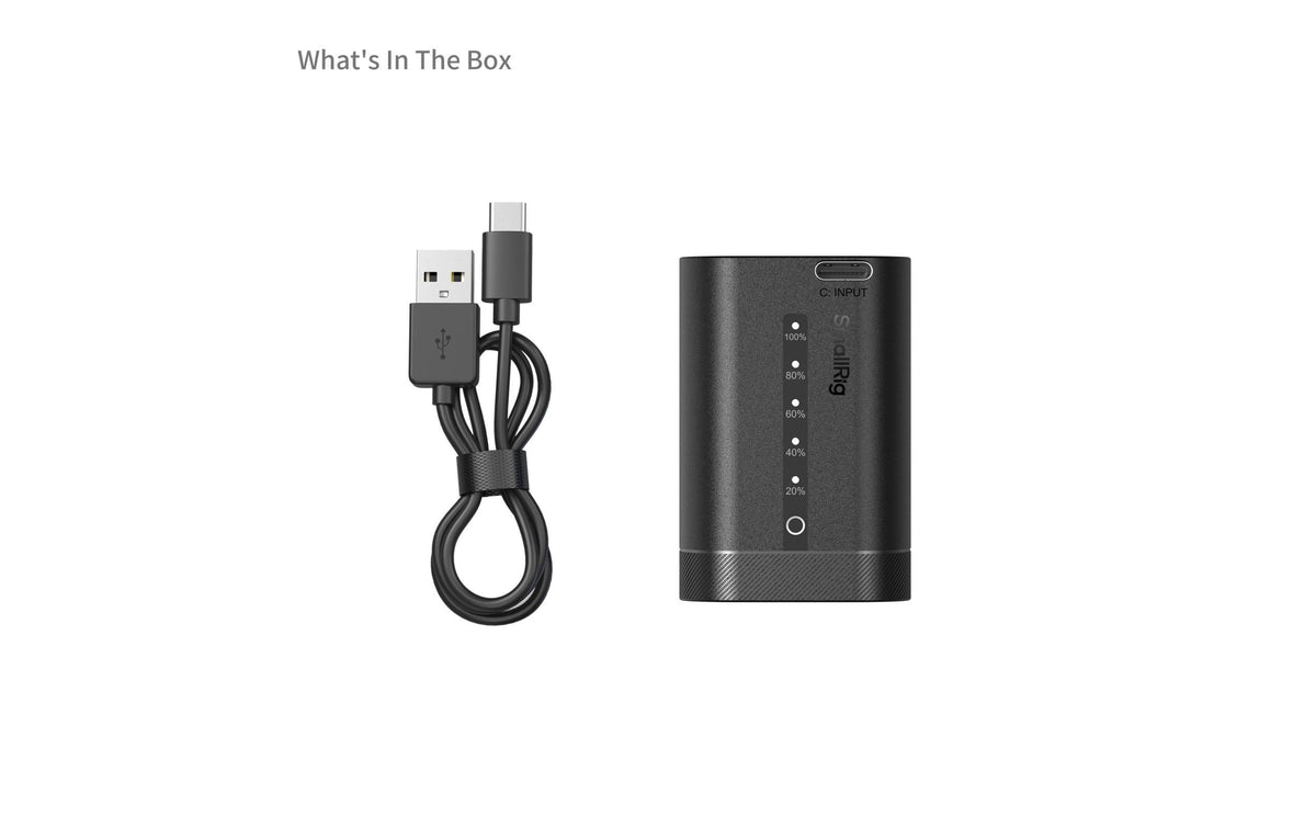 SmallRig USB-C Kameraakku 2520 mAh (7,2 V) – Li-Ion, mit Power-Display – für Canon LP-E6P
