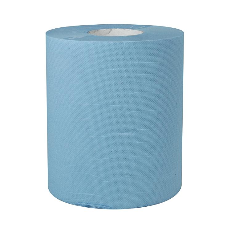 Venardo softline Putzrolle Midi – 2-lagig – 22 × 36 cm – 416 Blatt – Blau – 6 Rollen