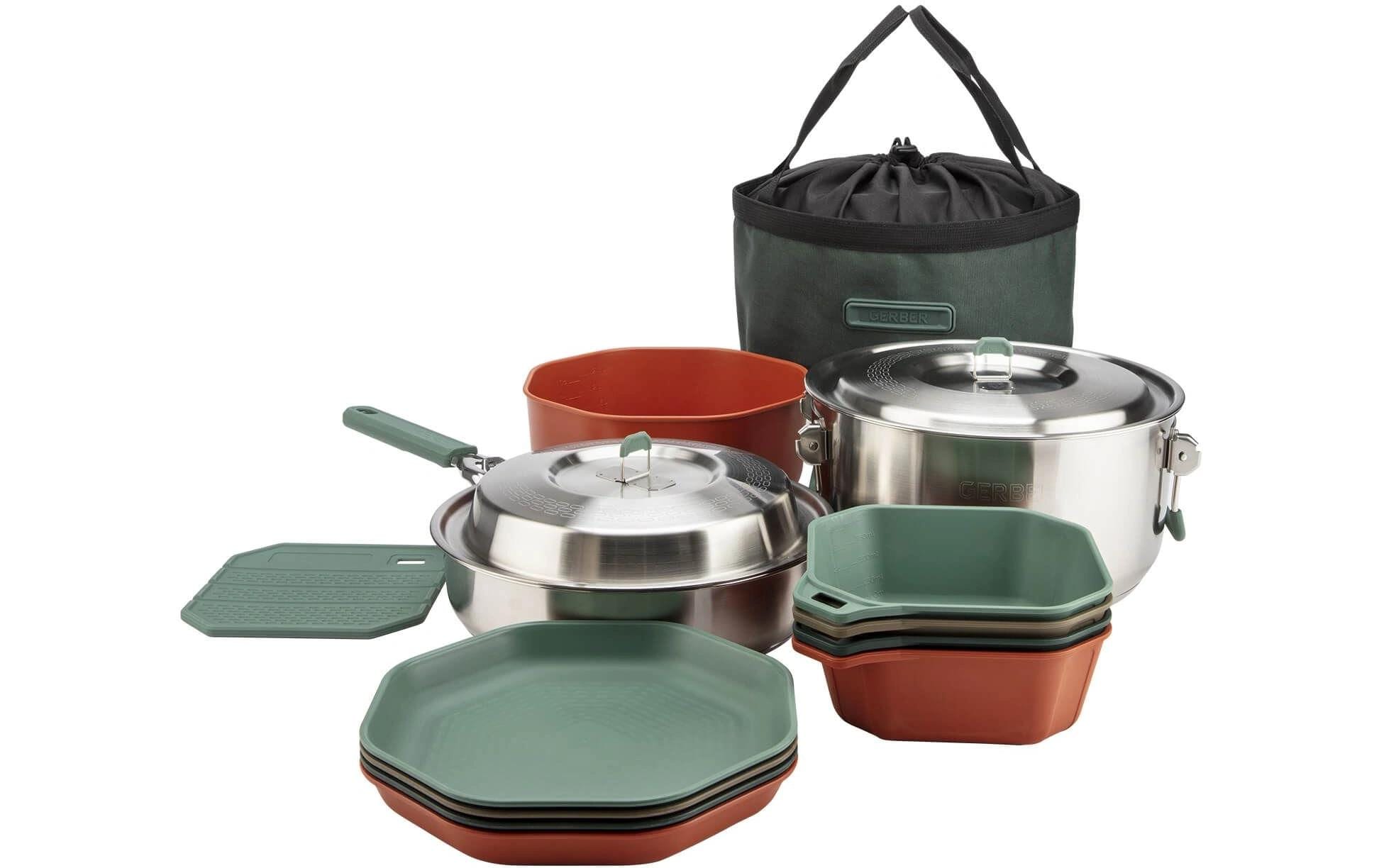 Gerber Fondue-Set – Ø 25,4 cm, Edelstahl/Polyester/Silikon, Mehrfarbig