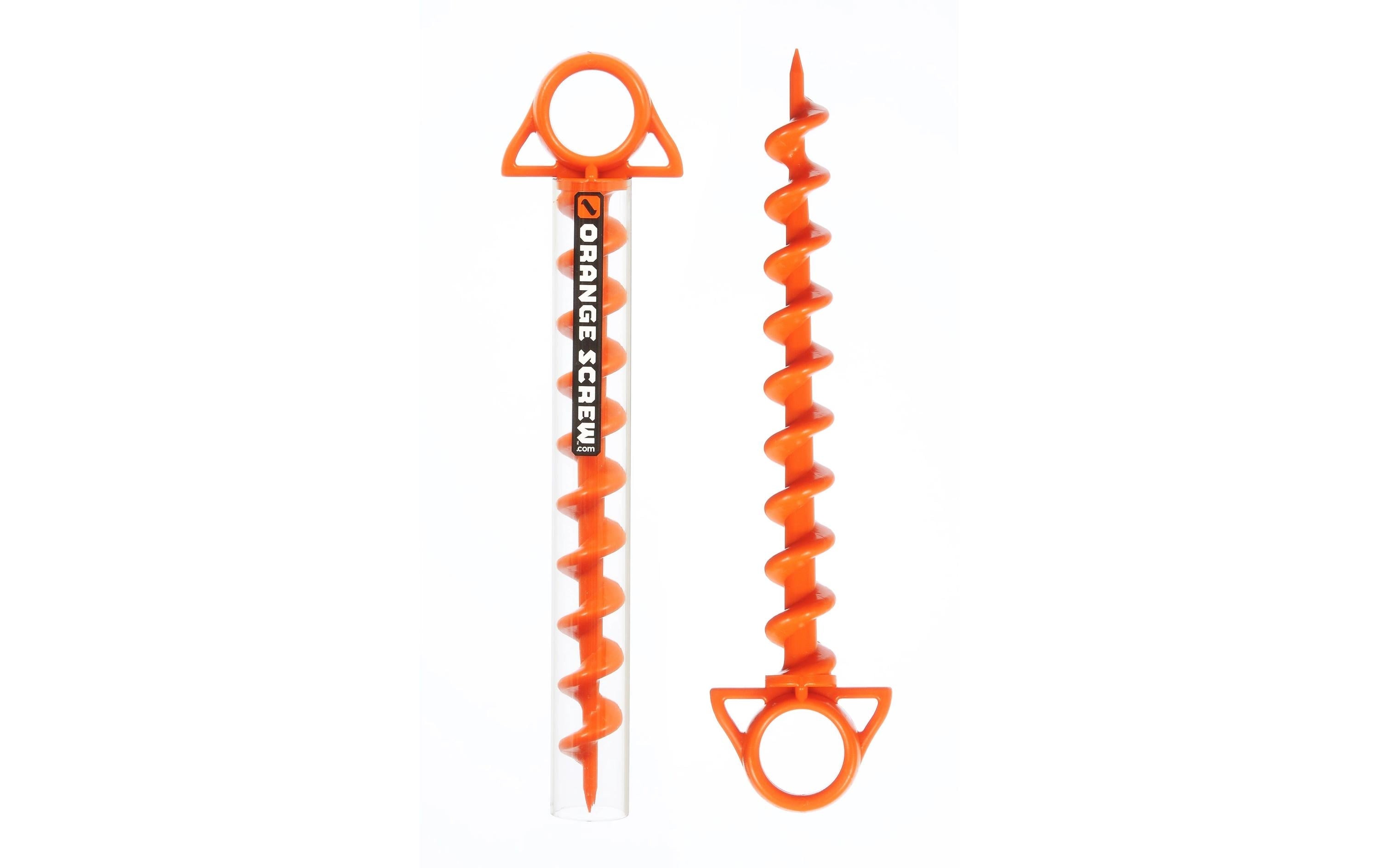 Nite Ize Spiral-Erd-Hering – Ø 28,6 × 311 mm, Kunststoff, Orange, 2 Stk.