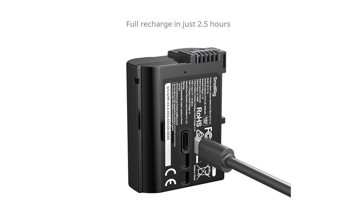 SmallRig Akku 2600 mAh, 7,2 V (18,144 Wh) – für Nikon EN-EL15c