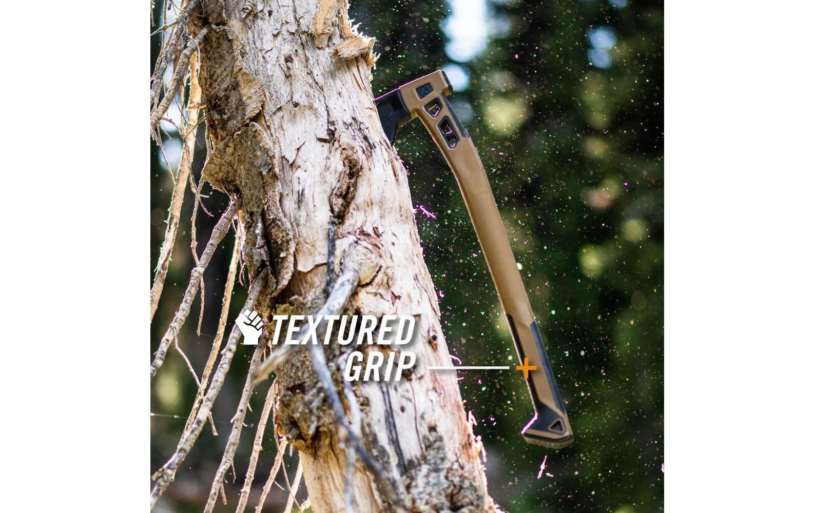 Gerber BUSHCRAFT AXE - Coyote – Axt 667 mm, Klinge 175 mm, Stahl, glasfaserverstärktes Nylon, Braun, Schwarz