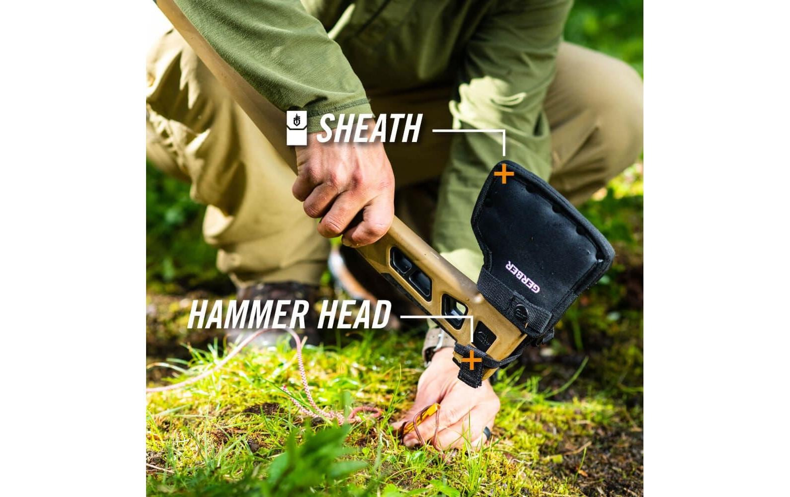 Gerber BUSHCRAFT AXE - Coyote – Axt 667 mm, Klinge 175 mm, Stahl, glasfaserverstärktes Nylon, Braun, Schwarz