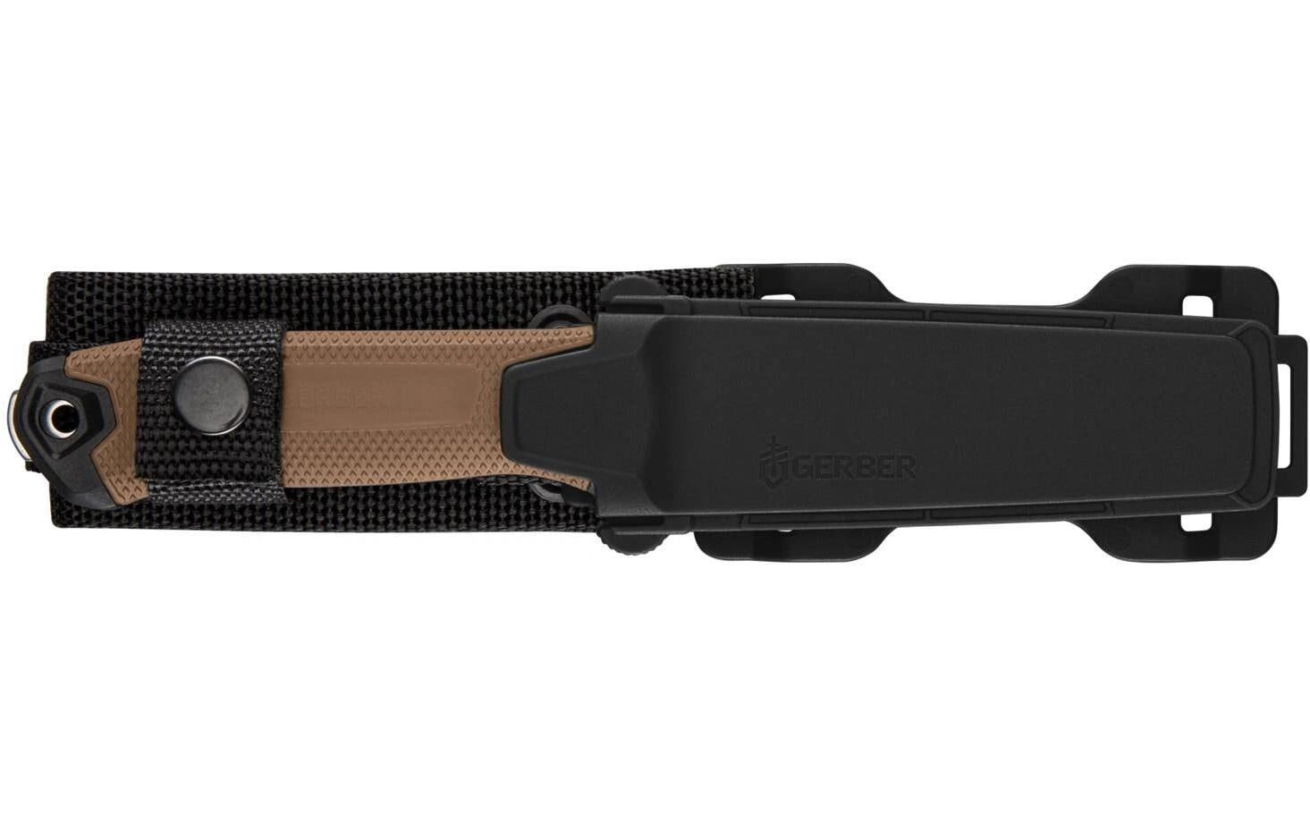 Gerber STRONGARM CAMP MAGNACUT – Outdoormesser Klingenlänge 102 mm, feststehende Klinge, Braun