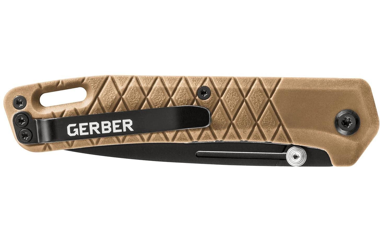 Gerber ZILCH – Klappmesser 80 mm, Liner-Lock, Dunkelbraun