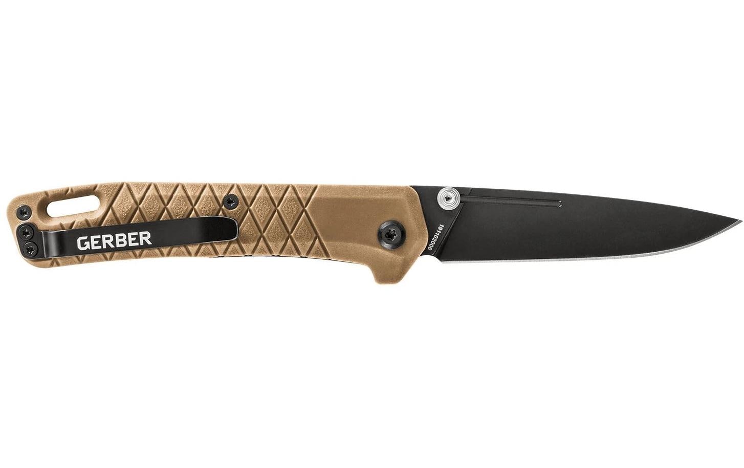 Gerber ZILCH – Klappmesser 80 mm, Liner-Lock, Dunkelbraun