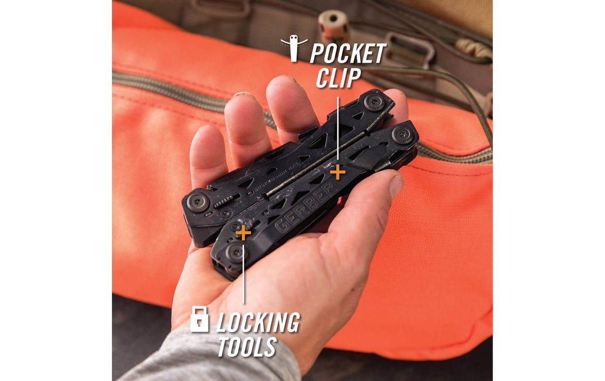 Gerber Multitool Outdoor – 15 Funktionen, Klingenlänge 57 mm, arretierbar, Edelstahl