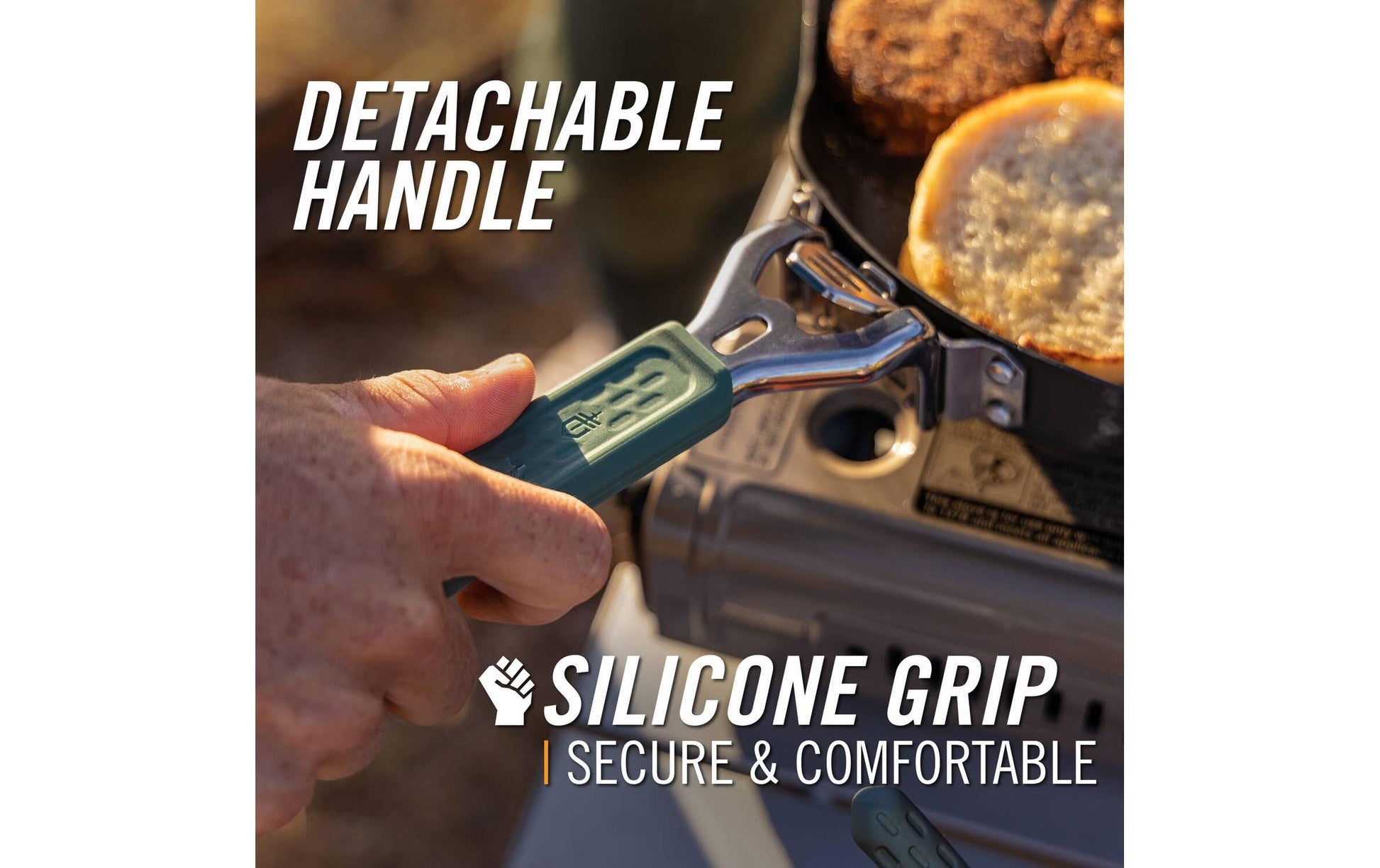 Gerber Fonduepfanne COMPLEAT GRIDDLE – Ø 28 cm, Edelstahl/Kohlenstoffstahl/Polymer/Silikon, Grün