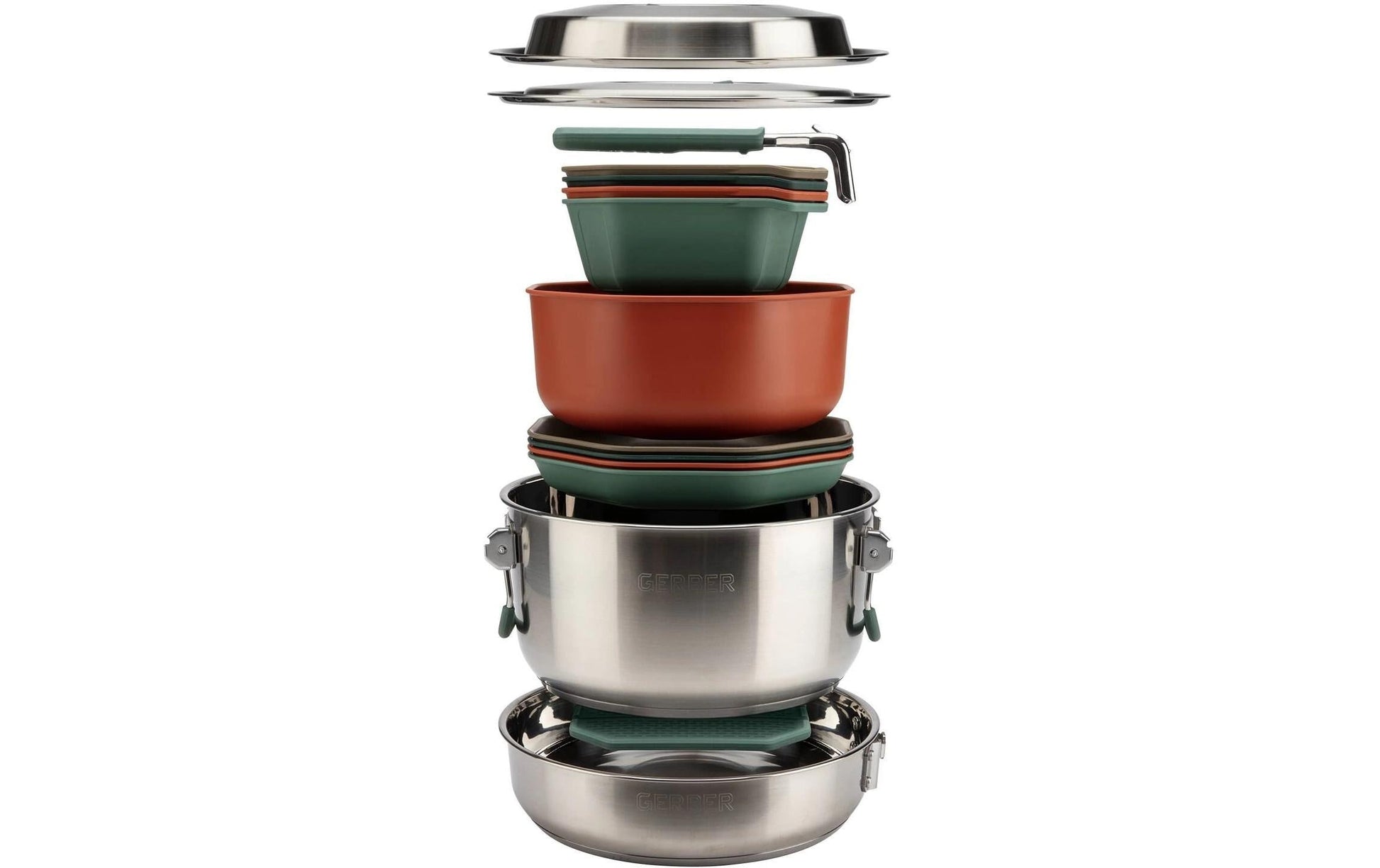 Gerber Fondue-Set – Ø 25,4 cm, Edelstahl/Polyester/Silikon, Mehrfarbig
