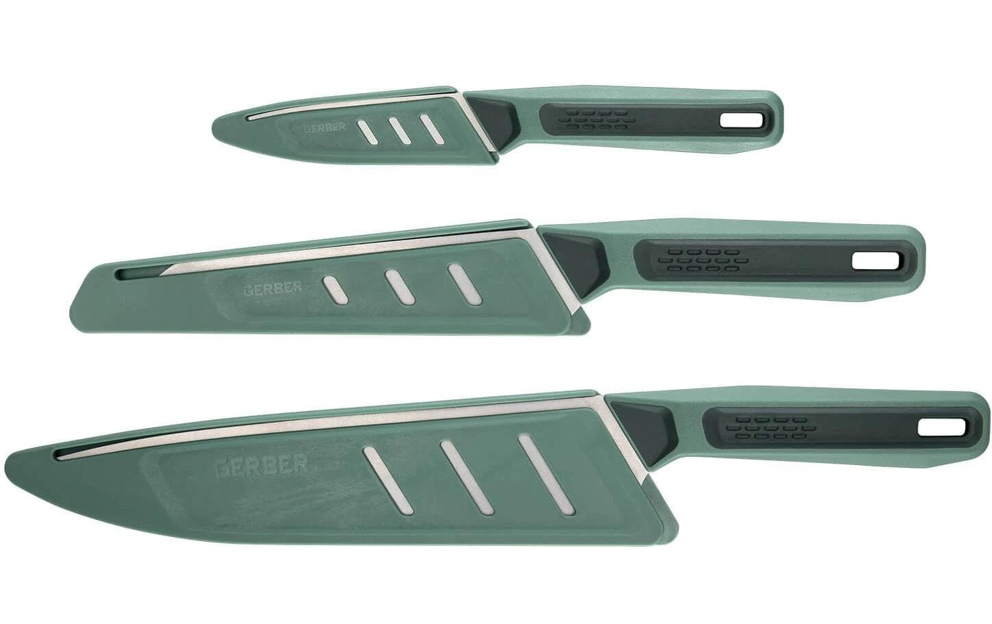 Gerber Besteck-Set – Edelstahl, Griff Polypropylen, Grün, spülmaschinenfest