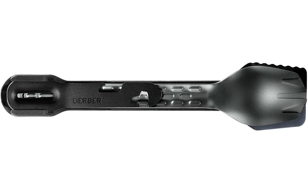 Gerber Compleat Onyx Besteck-Set – 19,7 cm, Aluminium, Edelstahl, Schwarz, BPA-frei, spülmaschinenfest