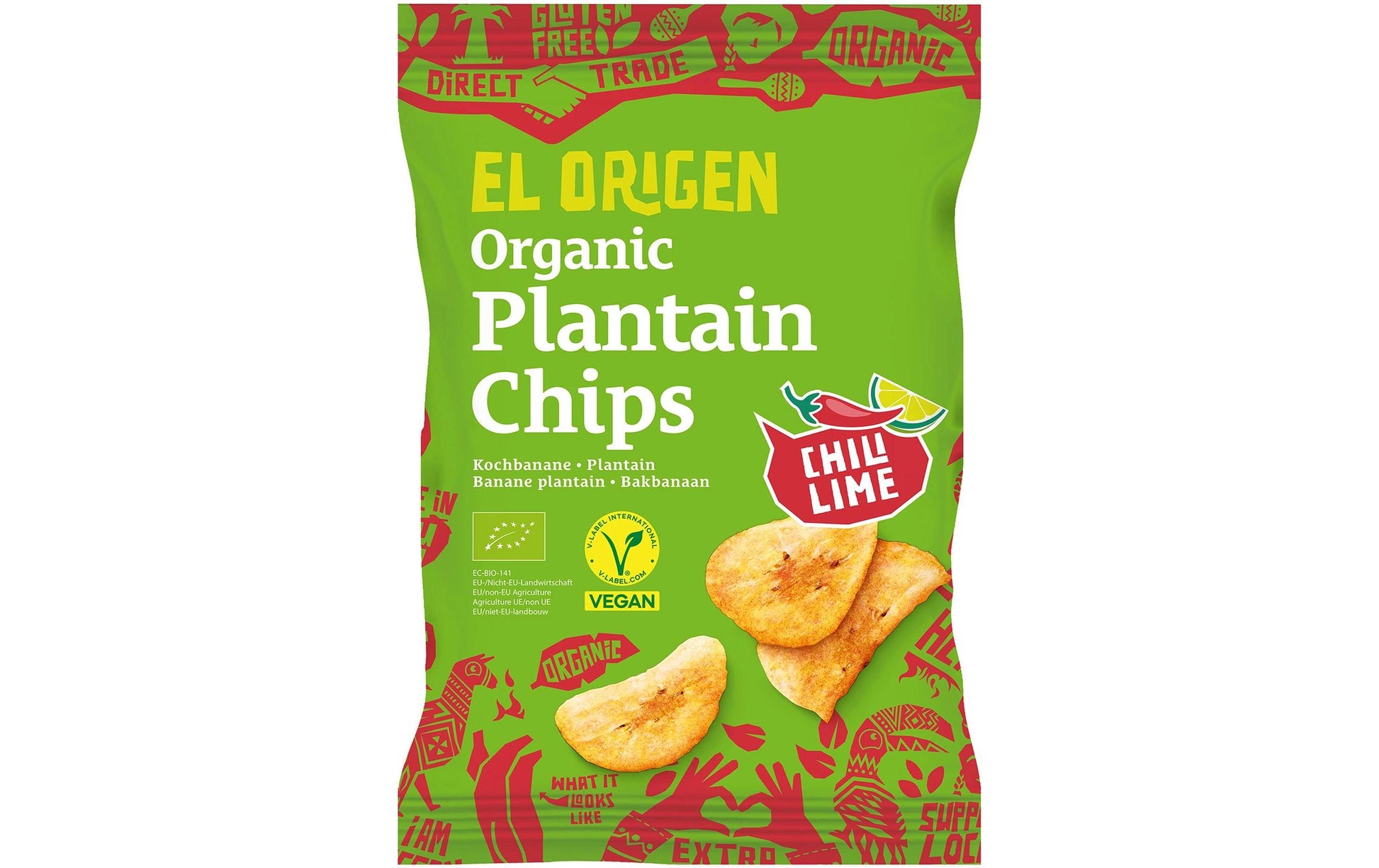 El origen Chips – Chili & Limette, bio, vegan – 80 g