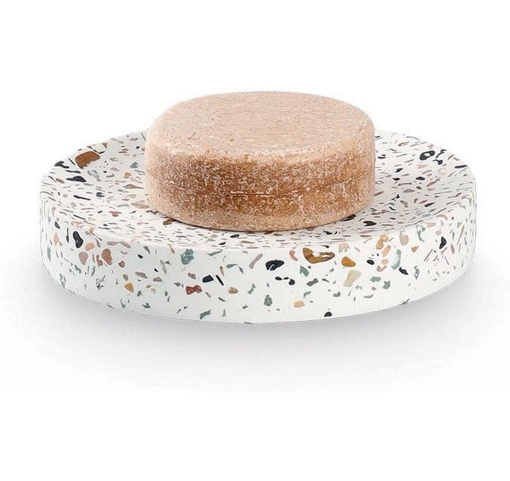 Zeller Present Seifenschale Terrazzo – Zement, 11,6×11,6×2 cm, Mehrfarbig