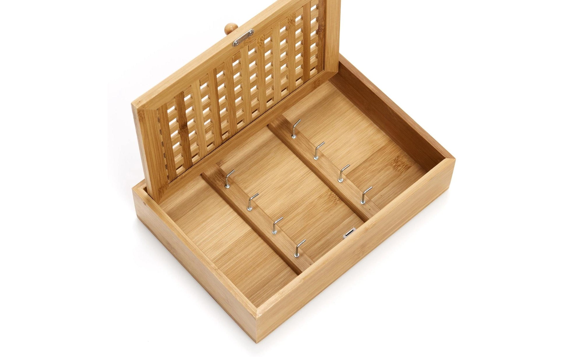 Zeller Present Bamboo – Schlüsselkasten, Zylinderschloss, Holz, Braun, 190 × 60 × 270 mm