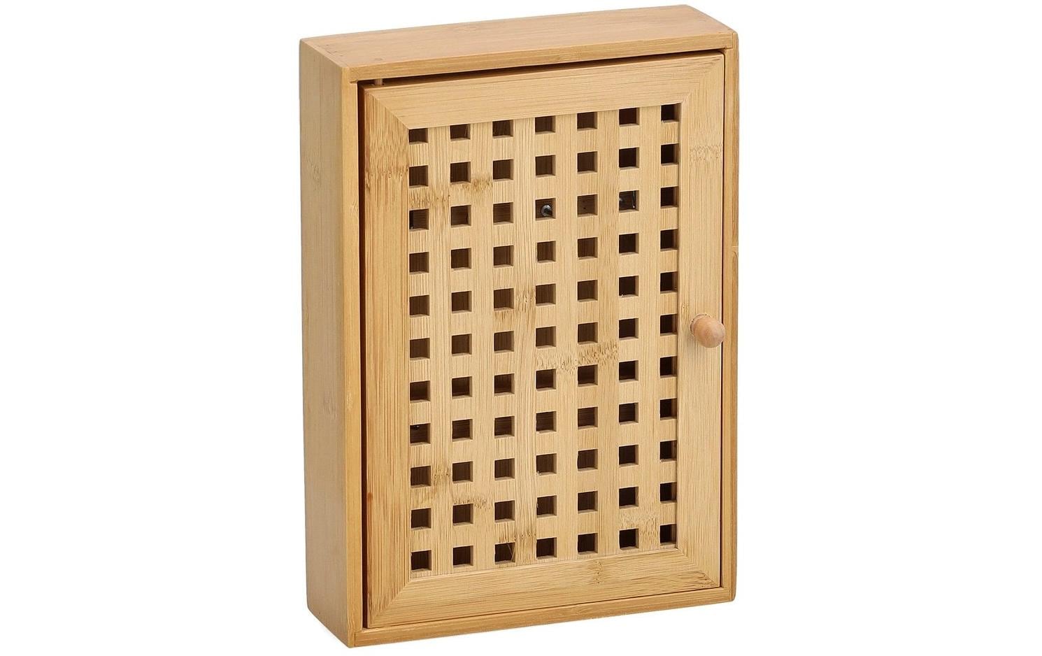 Zeller Present Bamboo – Schlüsselkasten, Zylinderschloss, Holz, Braun, 190 × 60 × 270 mm