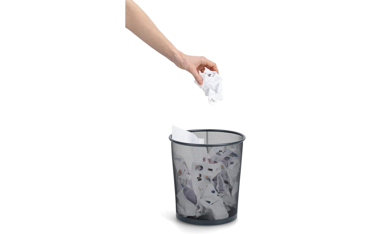 Zeller Present Papierkorb – 12 l – Stahl, rund – Anthrazit