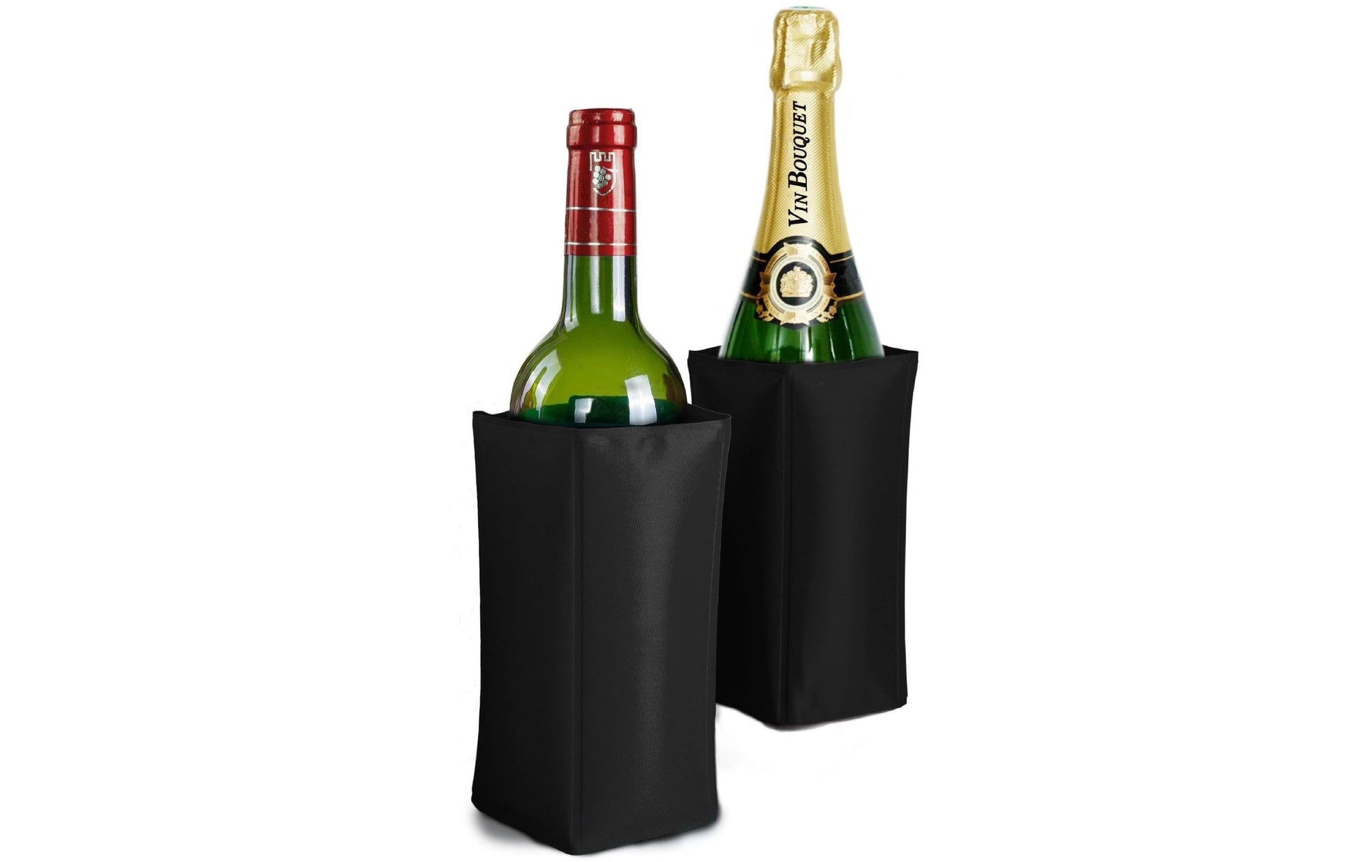 Vin Bouquet Flaschenmanschette – 12 × 17,5 cm, Kunststoff (Nylon), Schwarz