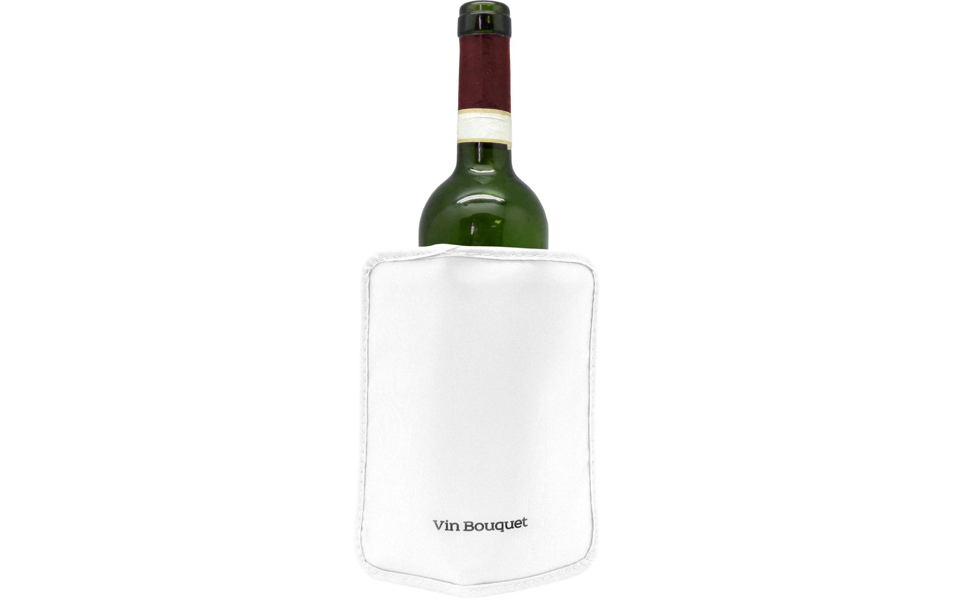 Vin Bouquet Flaschenmanschette – 2 × 15 × 18 cm, Kunststoff/Nylon, Weiss