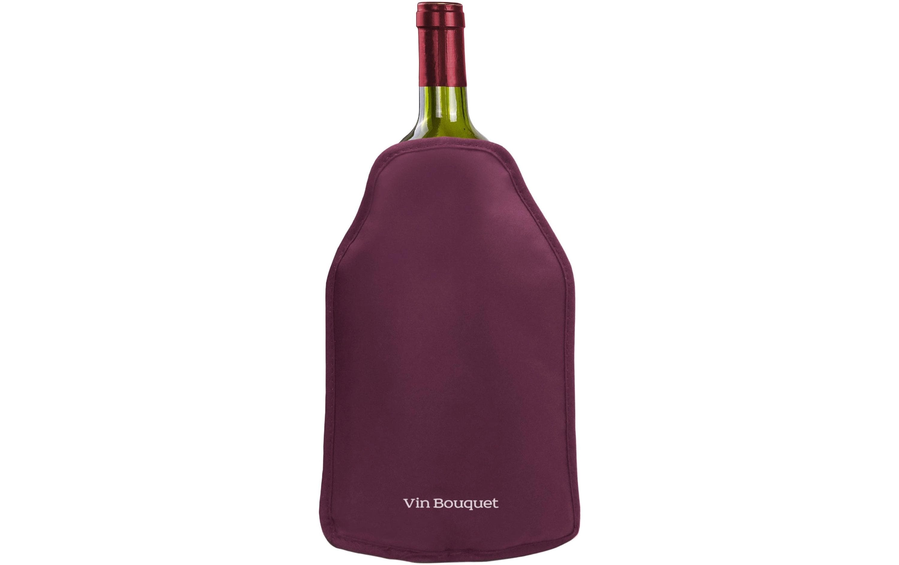 Vin Bouquet Flaschenmanschette – 23 × 16 × 2 cm, Kunststoff (Nylon), Gummi, Bordeaux, Anti-Rutsch