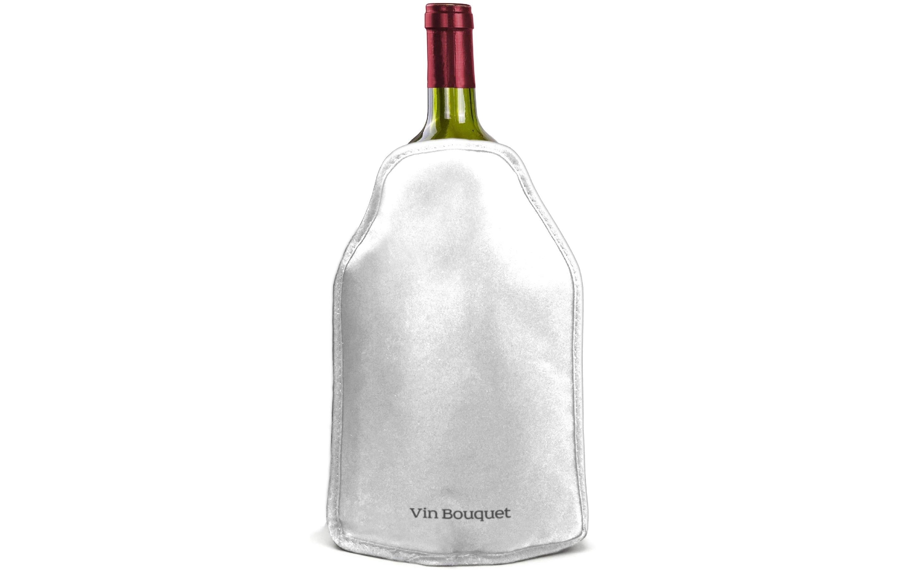 Vin Bouquet Flaschenmanschette – 23,5 cm, Nylon/Gummi, Silber, Anti-Slip