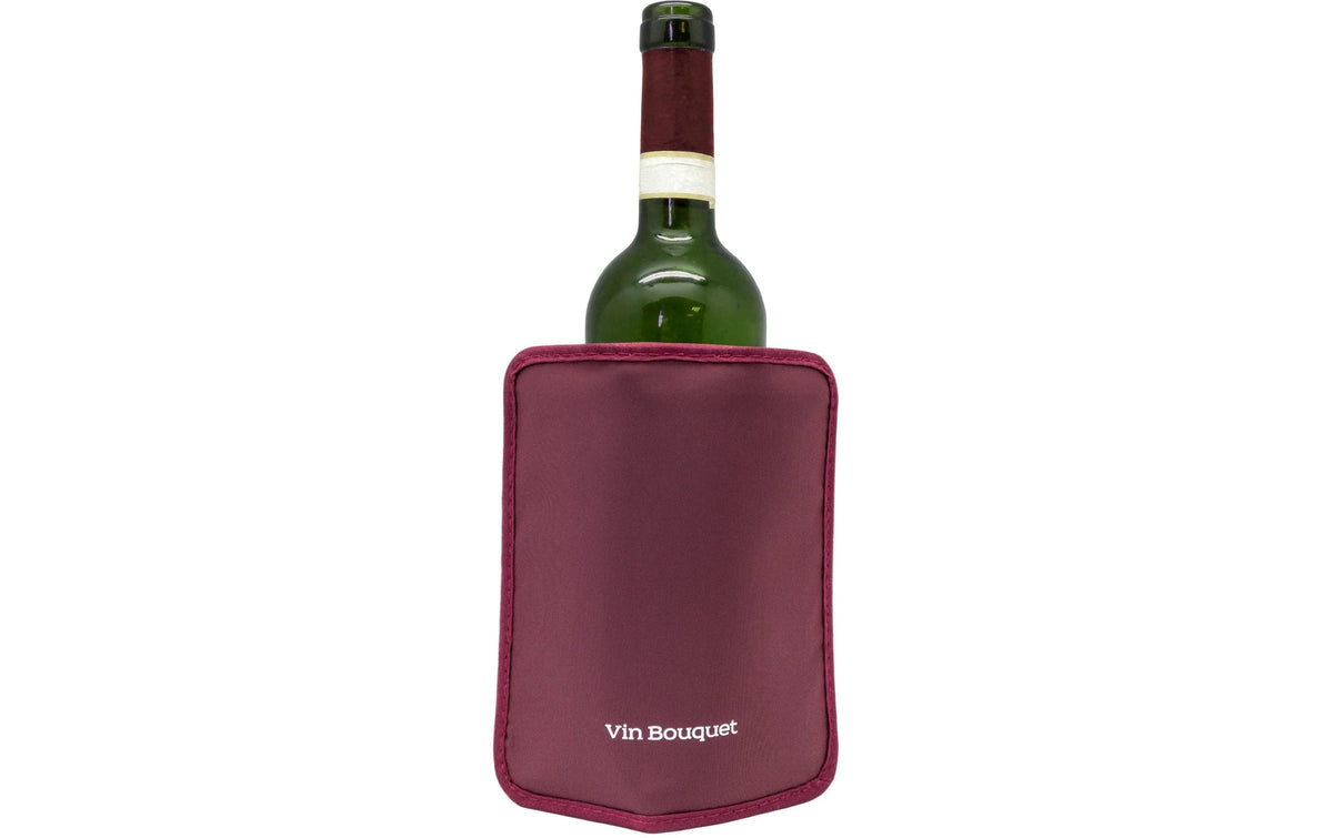 Vin Bouquet Flaschenmanschette – 16 × 15 × 20,8 cm, Nylon/Polypropylen, Weinrot, mit elastischem Band