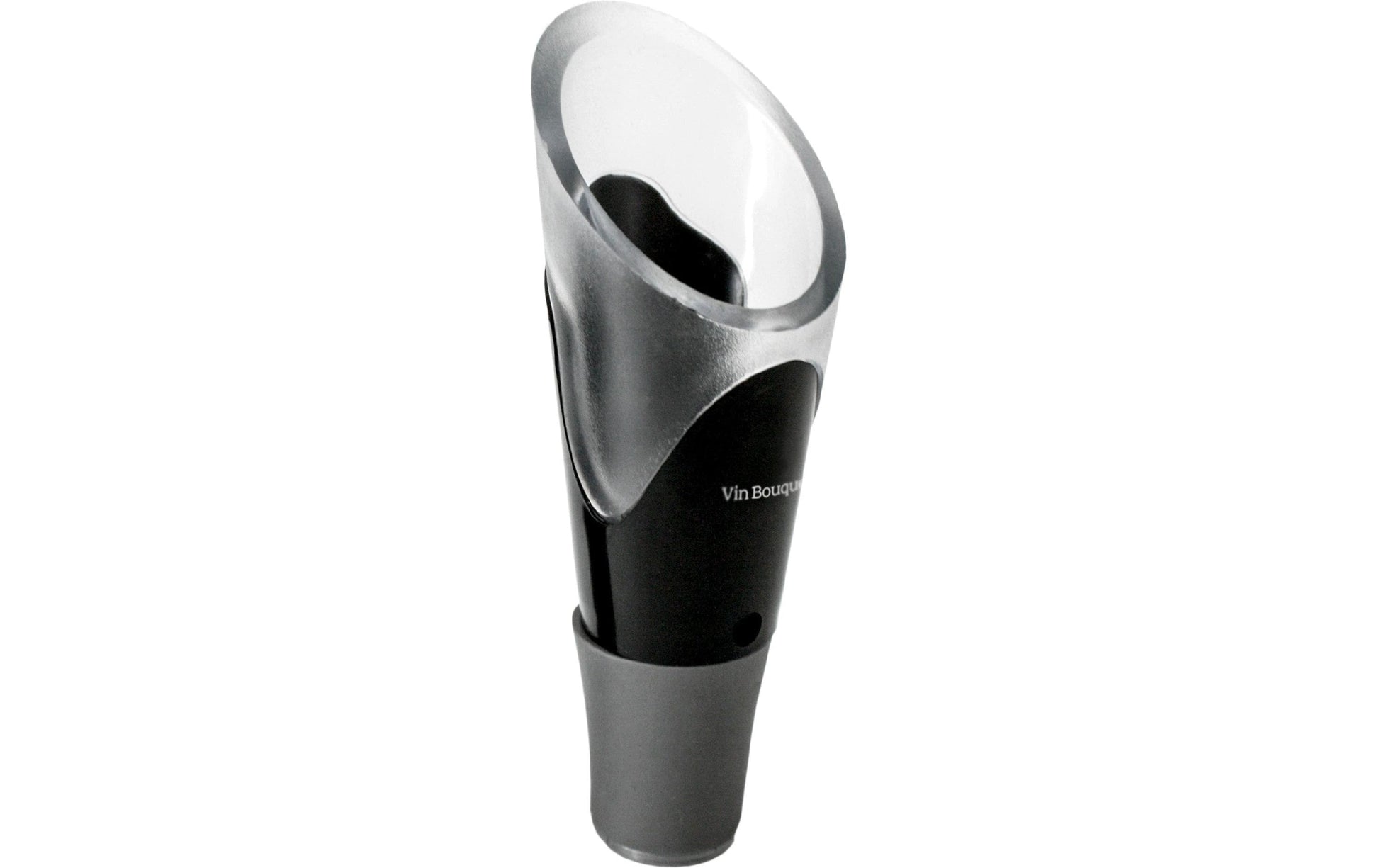 Vin Bouquet Flaschenverschluss – 9,5 cm, Kunststoff/Silikon, Schwarz/Silber/Transparent, 1 Stk.