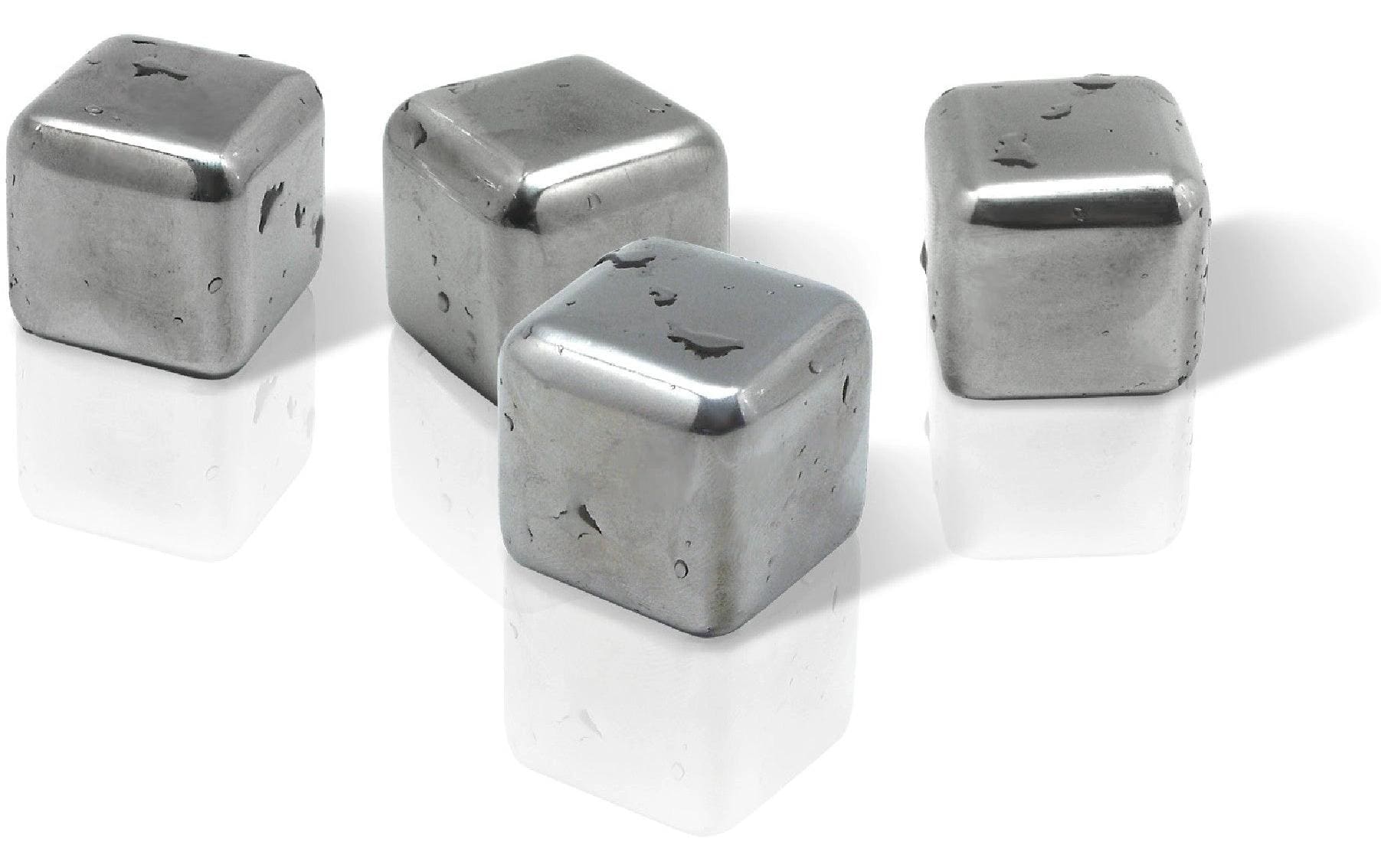 Vin Bouquet Whiskysteine – Ø 3,5 × 2,5 cm, Edelstahl, 4 Stk.