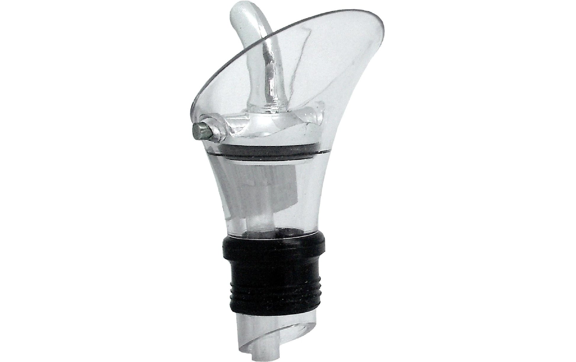Vin Bouquet Flaschenverschluss – Edelstahl/Kunststoff, Schwarz/Transparent, Dosierer 20 ml