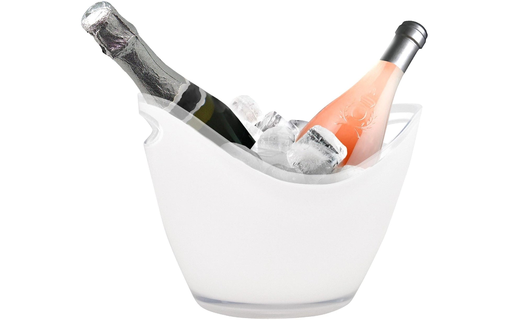 Vin bouquet Weinkühler – 26,5 × 20 × 20,5 cm, Kunststoff (PS), Weiss, für 2 Flaschen
