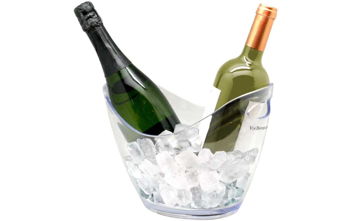 Vin Bouquet Weinkühler – 750 ml, Kunststoff (PS), Transparent, für 2 Flaschen