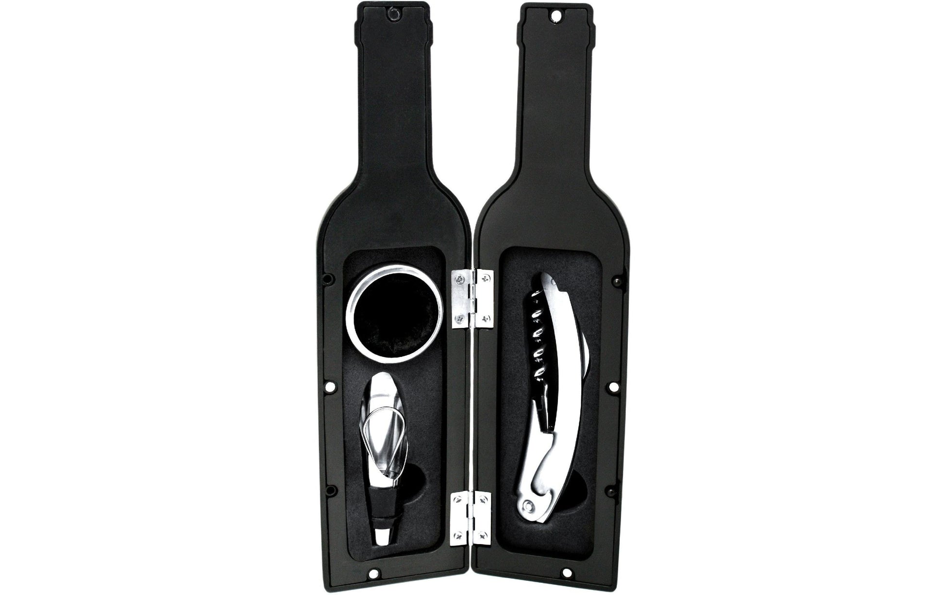 Vin Bouquet Sommelier-Set – Edelstahl/Kunststoff (ABS/PC), Schwarz, 4-teilig