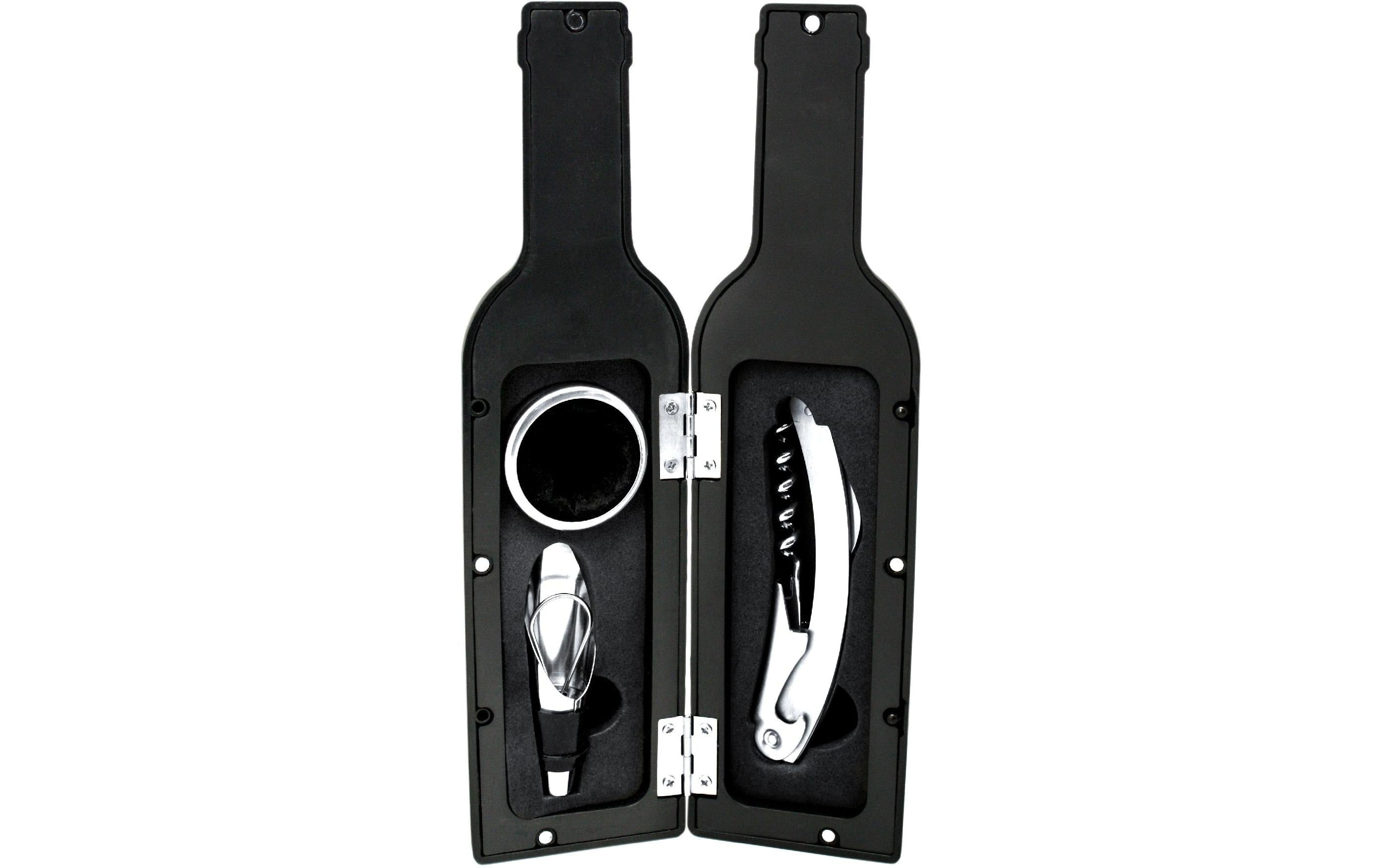 Vin Bouquet Sommelier-Set – Edelstahl/Kunststoff (ABS/PC), Schwarz, 4-teilig