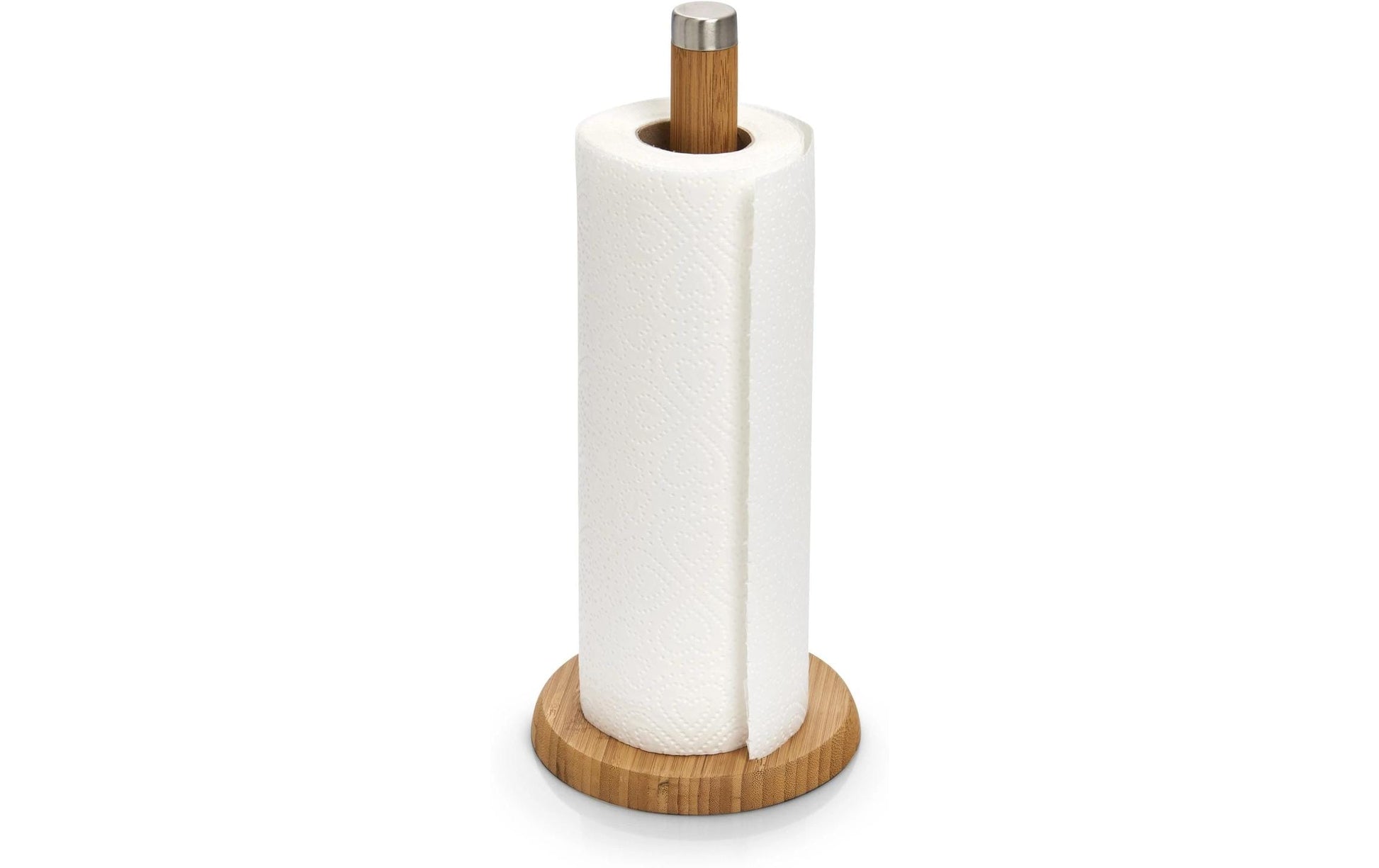 Zeller Present Küchenrollenhalter Bambus, 14 × 14 × 32 cm, braun