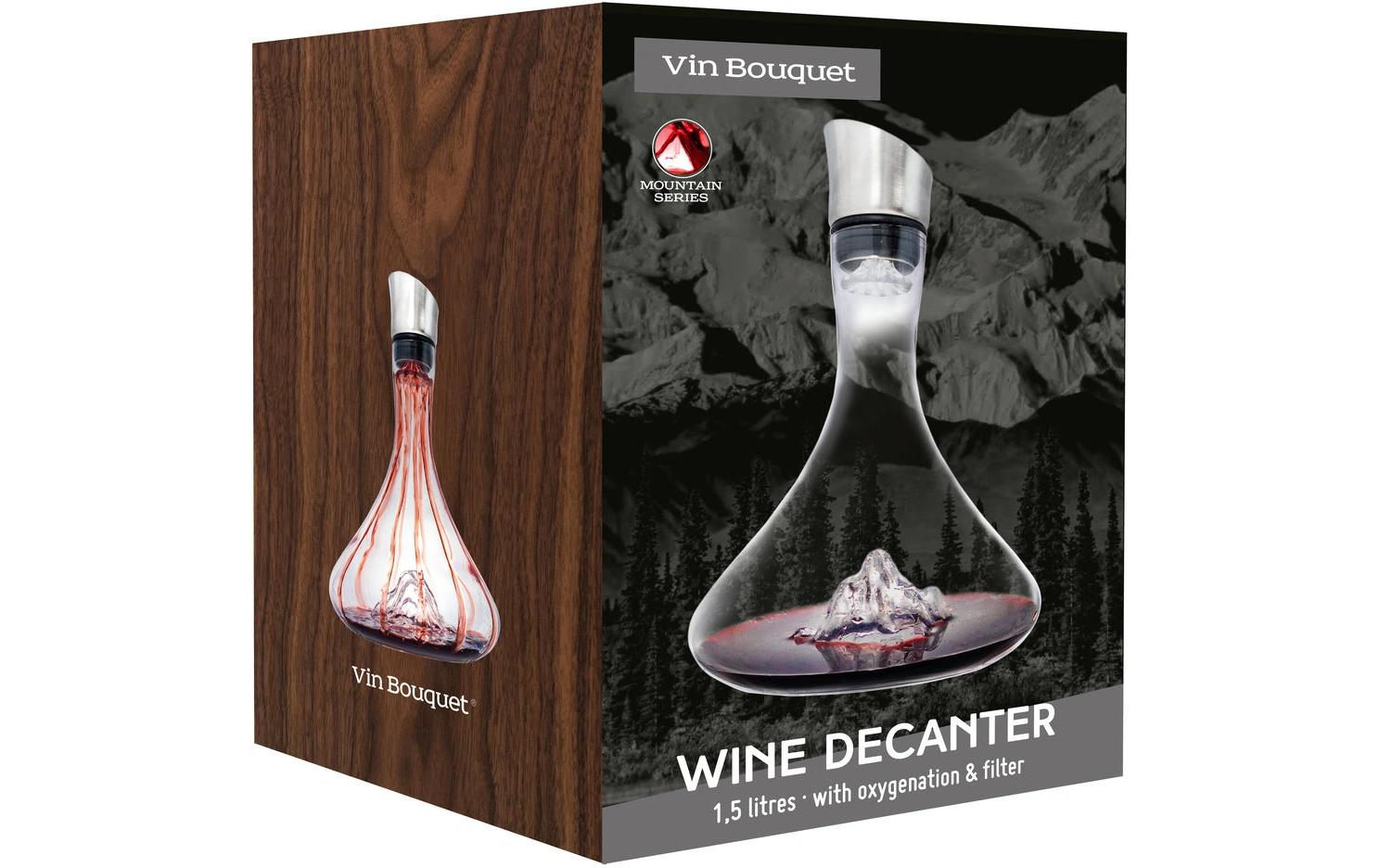Vin Bouquet Karaffe Mountain – 1,5 L, Glas, Transparent