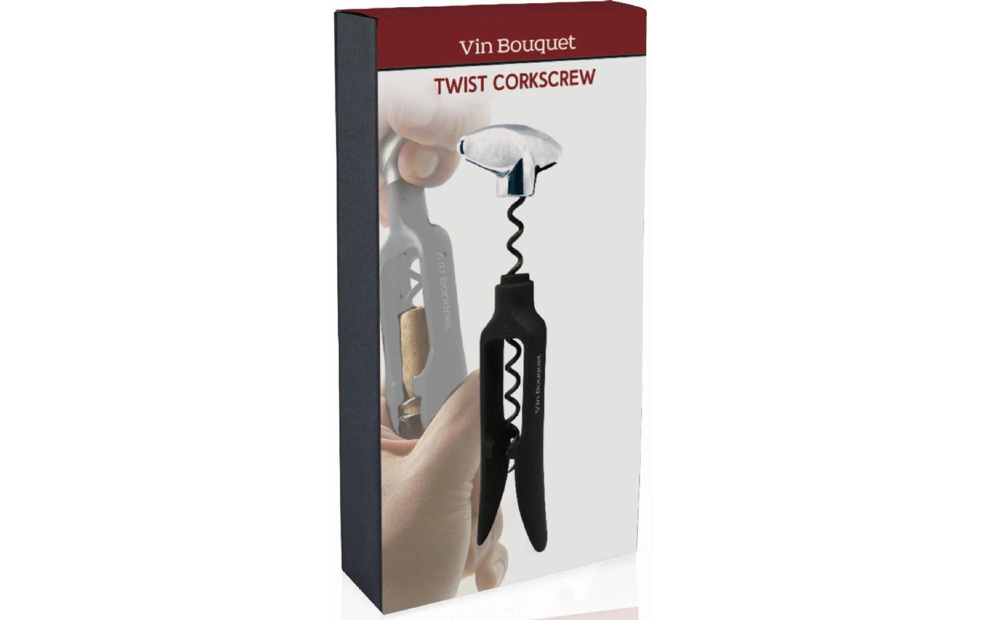 Vin Bouquet Korkenzieher – 11 cm, Edelstahl/Kunststoff, Schwarz, Kapselschneider