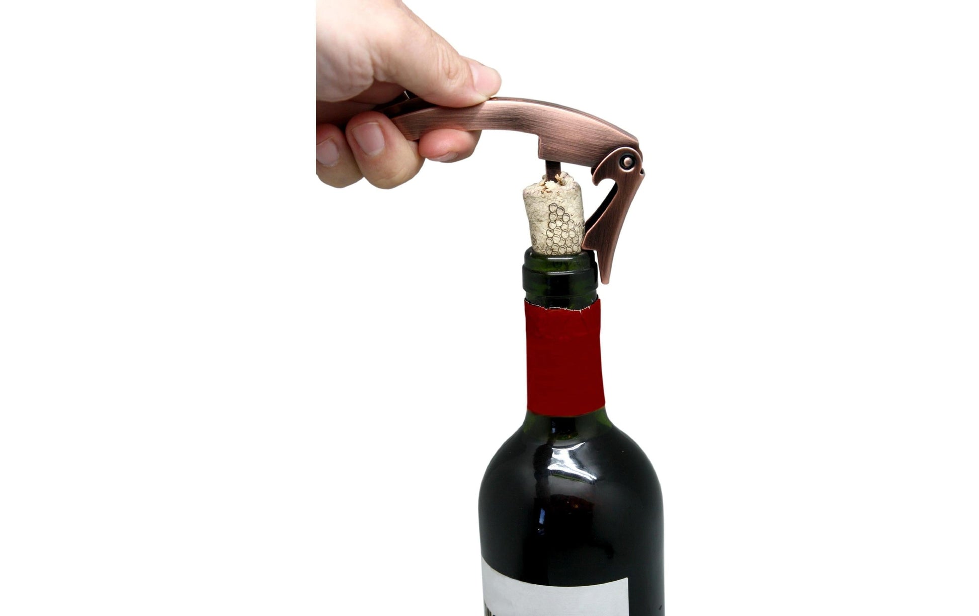 Vin Bouquet Kellnermesser – 15,2 × 1,7 cm, Edelstahl, Kupfer, mit Kapselschneider