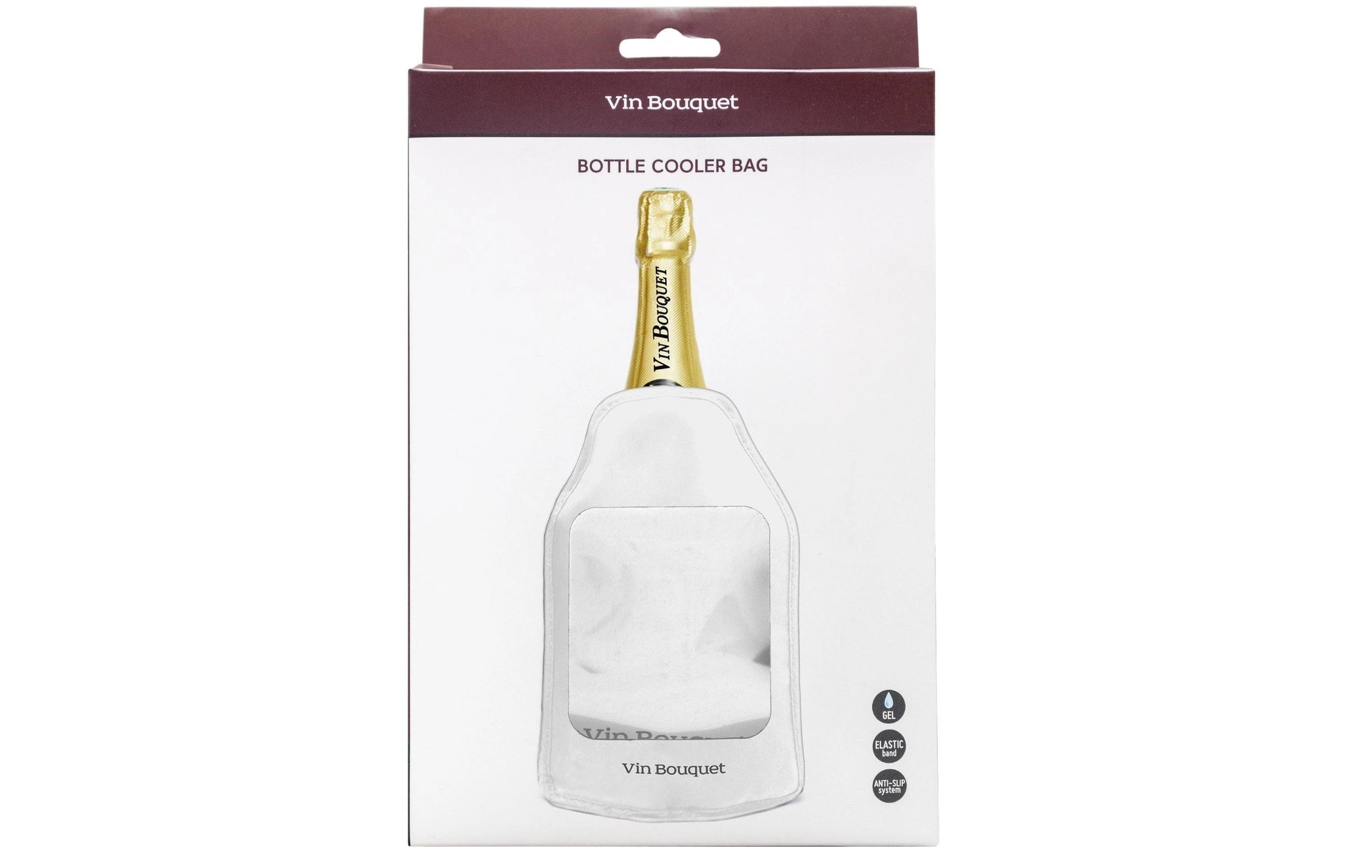 Vin Bouquet Flaschenmanschette Anti-Rutsch – Kunststoff/Nylon/Gummi, Weiss