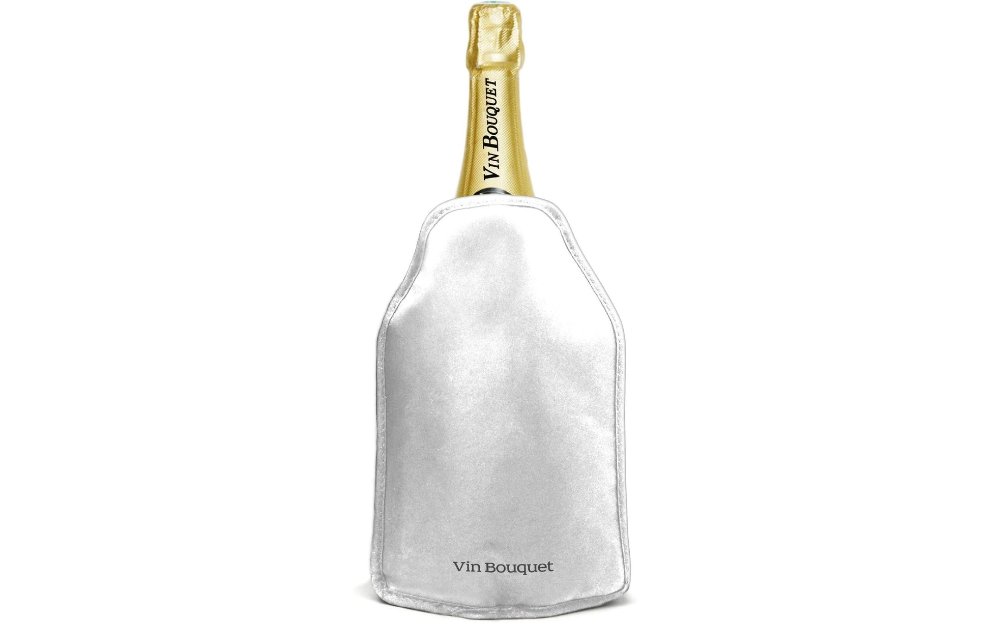 Vin Bouquet Flaschenmanschette – 23,5 cm, Nylon/Gummi, Silber, Anti-Slip