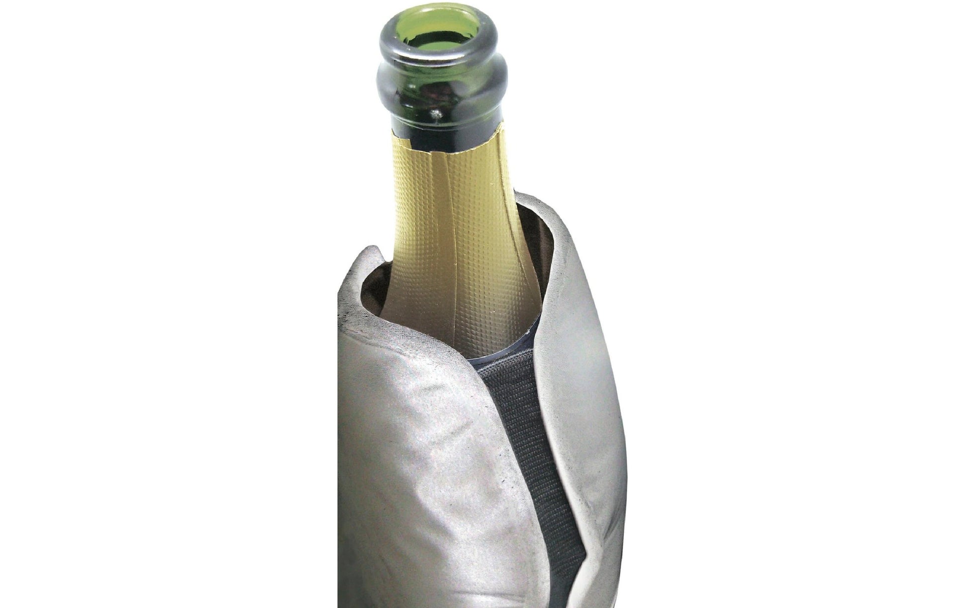 Vin Bouquet Flaschenmanschette – 23,5 cm, Nylon/Gummi, Silber, Anti-Slip