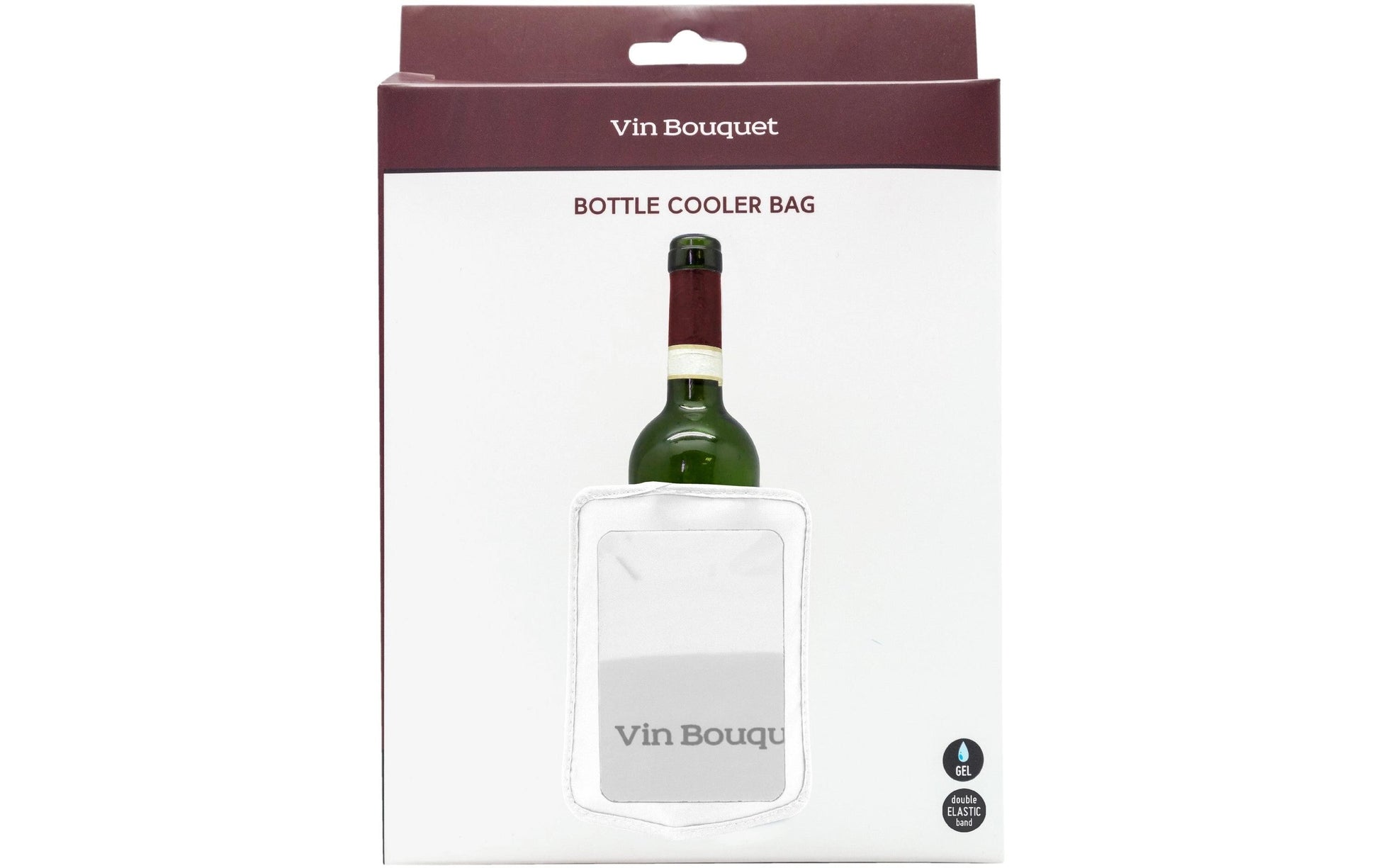 Vin Bouquet Flaschenmanschette – 2 × 15 × 18 cm, Kunststoff/Nylon, Weiss