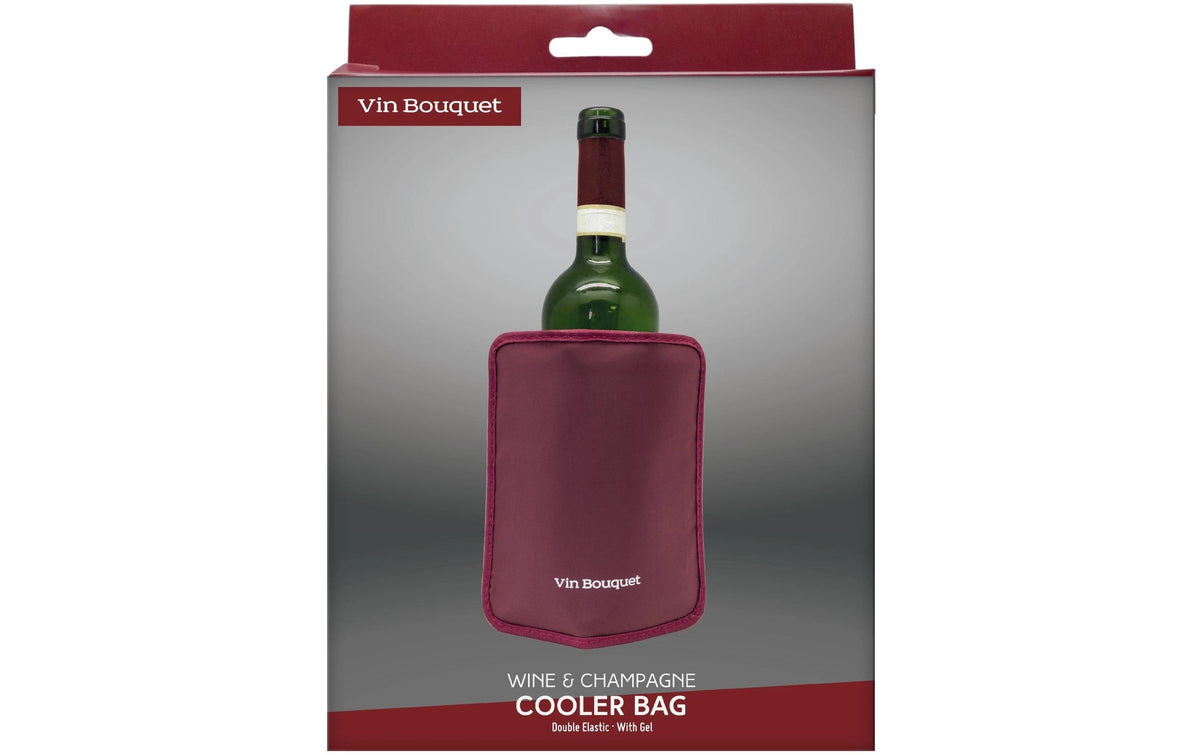 Vin Bouquet Flaschenmanschette – 16 × 15 × 20,8 cm, Nylon/Polypropylen, Weinrot, mit elastischem Band