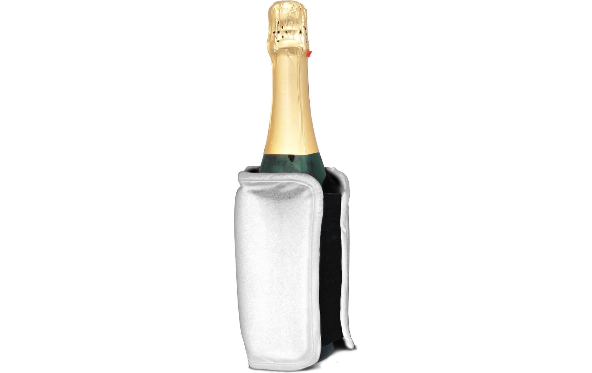 Vin Bouquet Flaschenmanschette – 18 × 15 × 2 cm, Kunststoff/Nylon, Silber, mit elastischem Band, für 1 Flasche