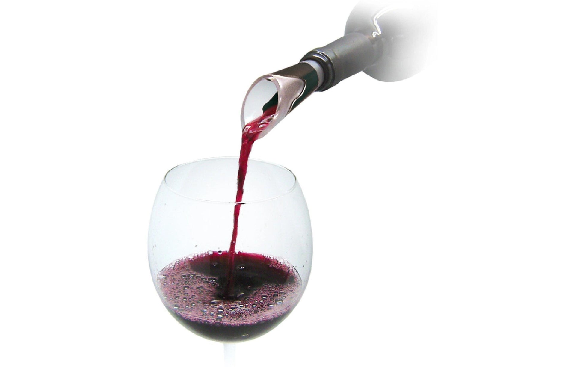 Vin Bouquet Flaschenverschluss – 9,5 cm, Kunststoff/Silikon, Schwarz/Silber/Transparent, 1 Stk.