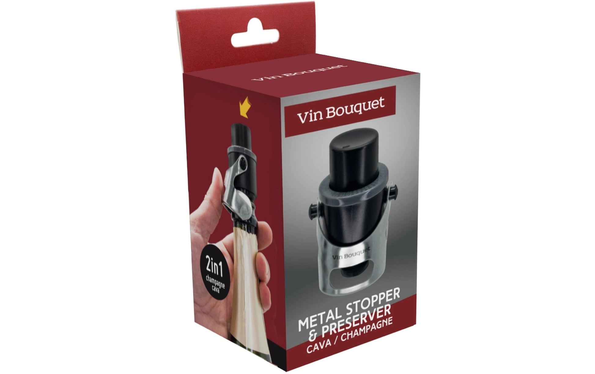 Vin Bouquet Flaschenverschluss – Edelstahl, Vakuum