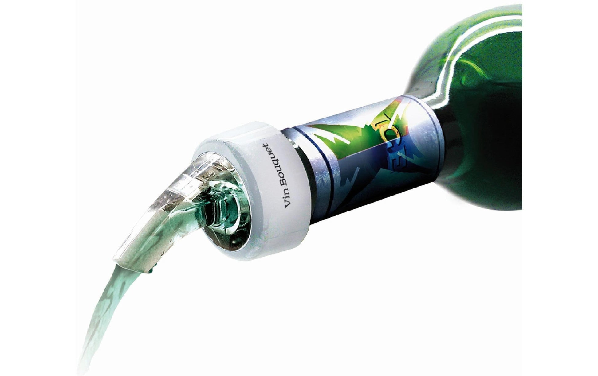 Vin Bouquet Flaschenverschluss – 40 ml, Kunststoff/Gummi, Grau, Transparent, 2 Stk.