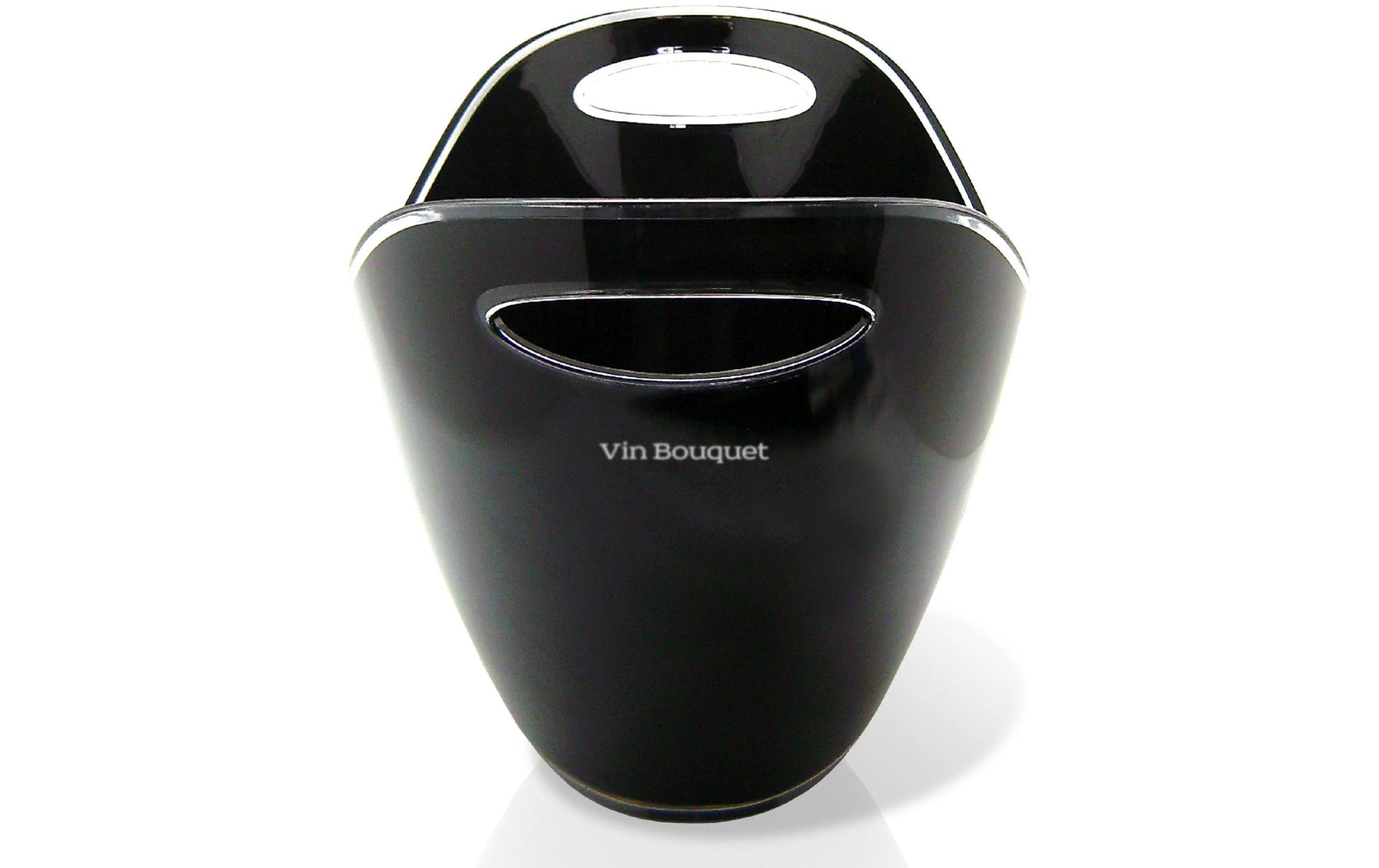 Vin Bouquet Champagnerkühler – 1,3 l, 26,5 × 20 × 20,5 cm, Acryl/Polystyrol (PS), Schwarz, für 2 Flaschen
