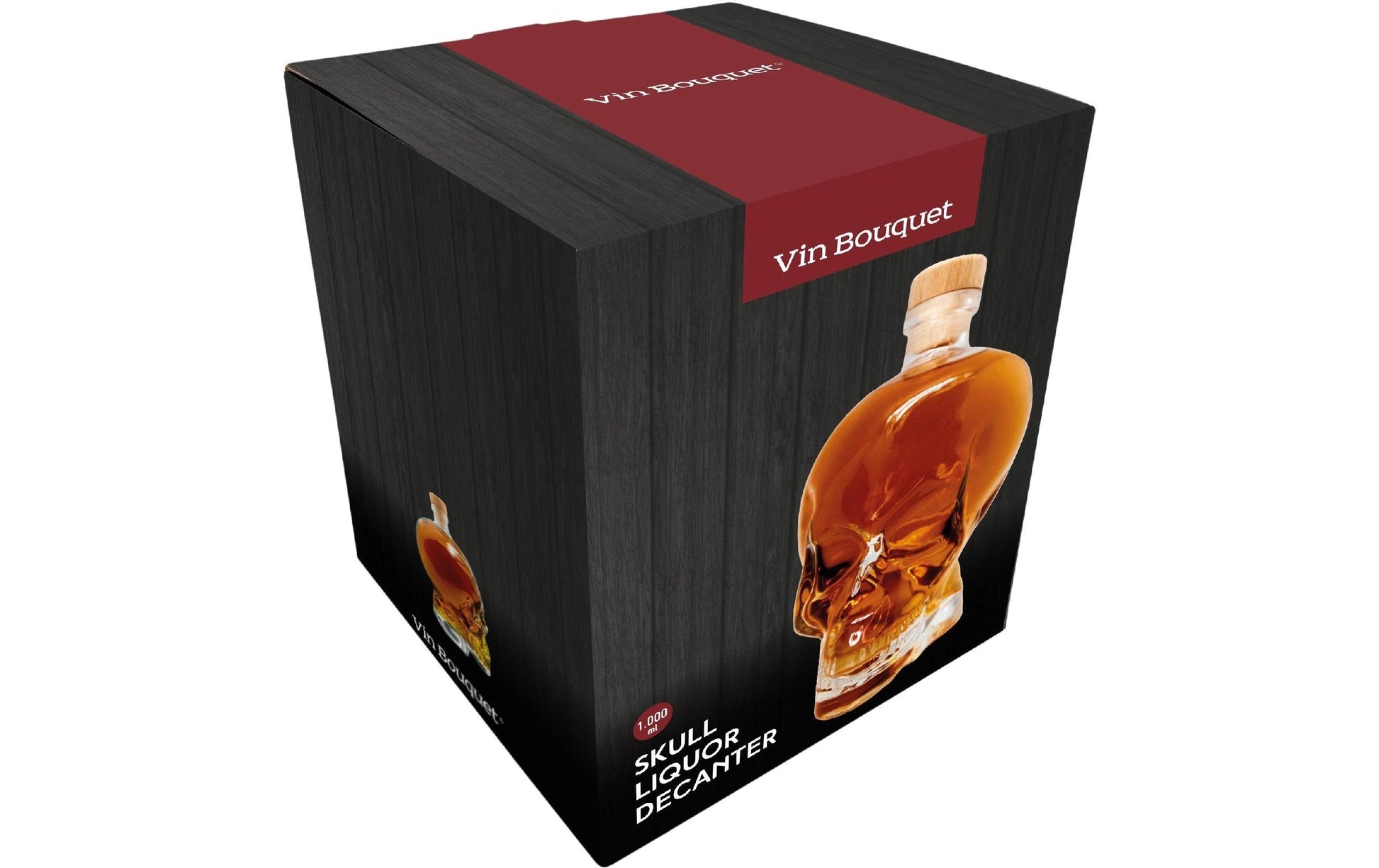 Vin Bouquet Dekanter Totenkopf – Ø 13 × 19,5 cm, 1 l, Glas (Kristallglas)