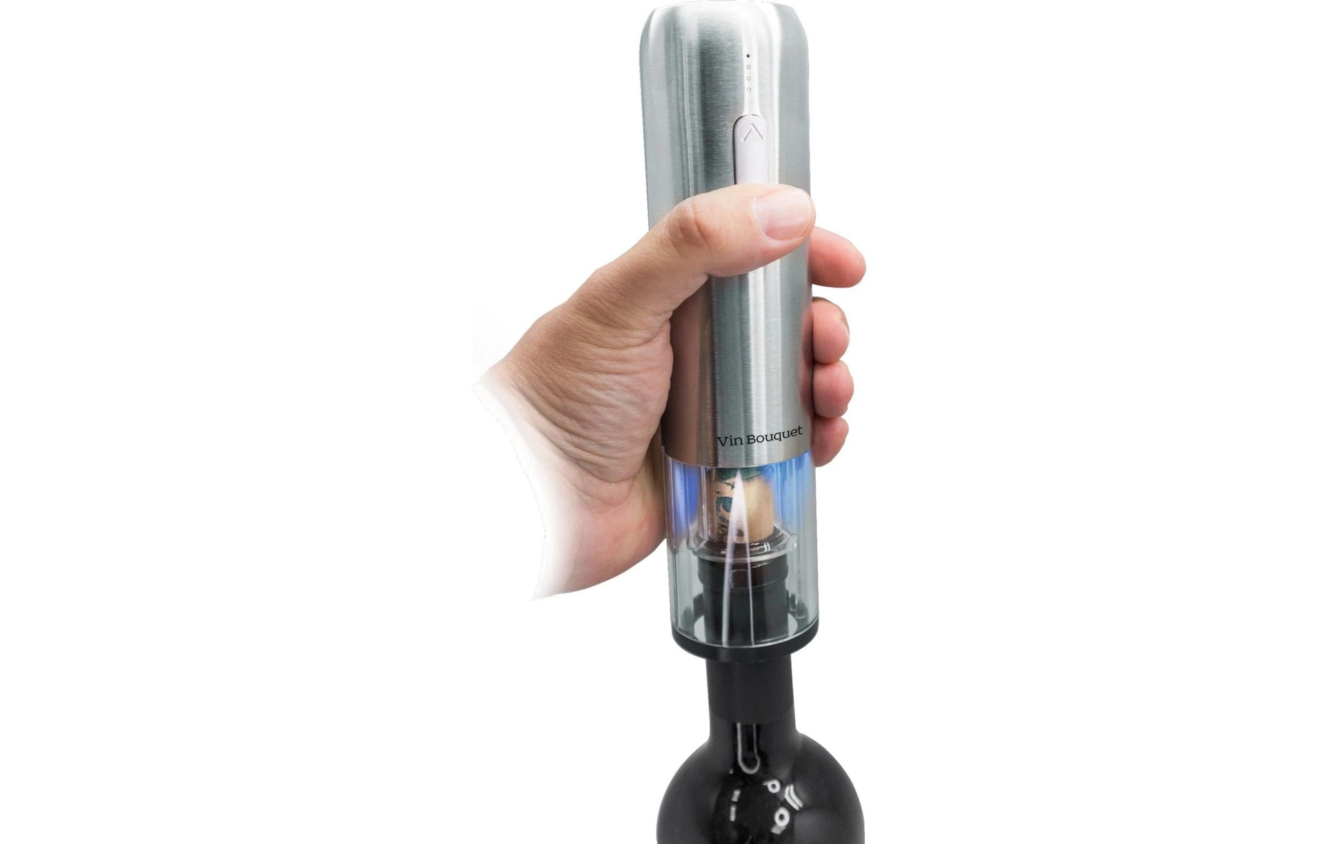 Vin Bouquet Elektrischer Korkenzieher – 26,5 cm, Edelstahl/Kunststoff, Akku, mit Kapselschneider